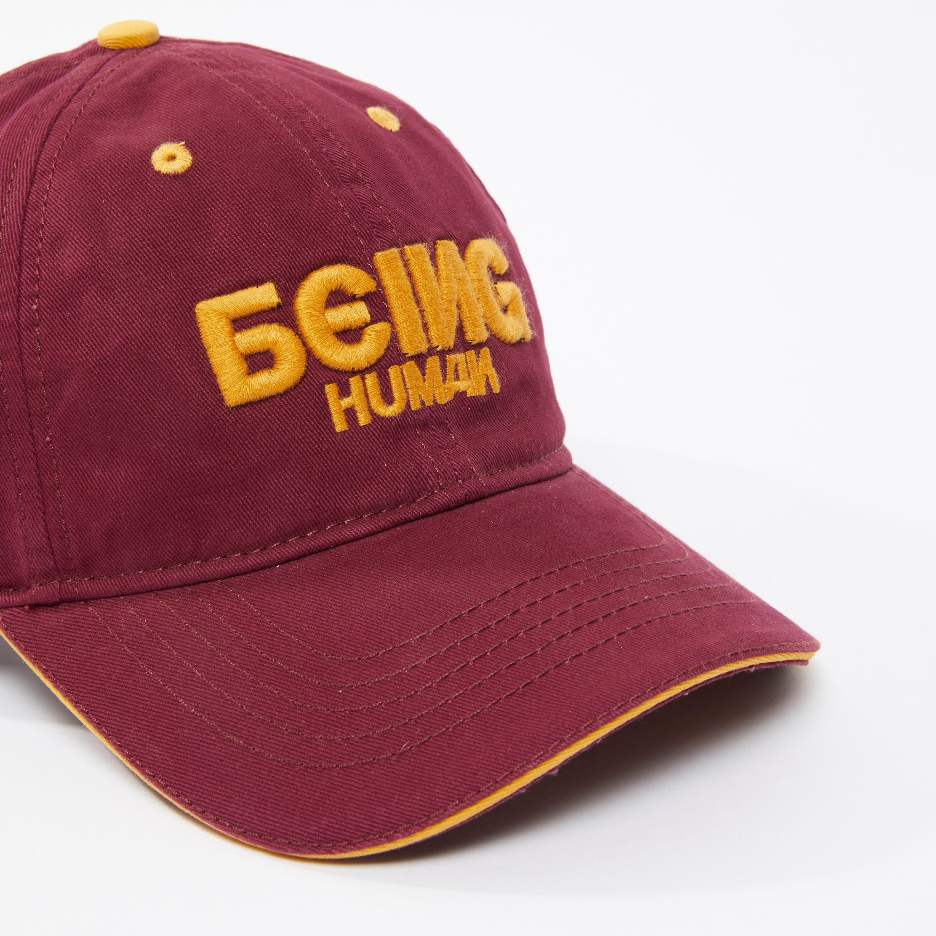 قبعة كاب بإبزيم إغلاق وطبعات بيينج هيومان-men-caps-image-3