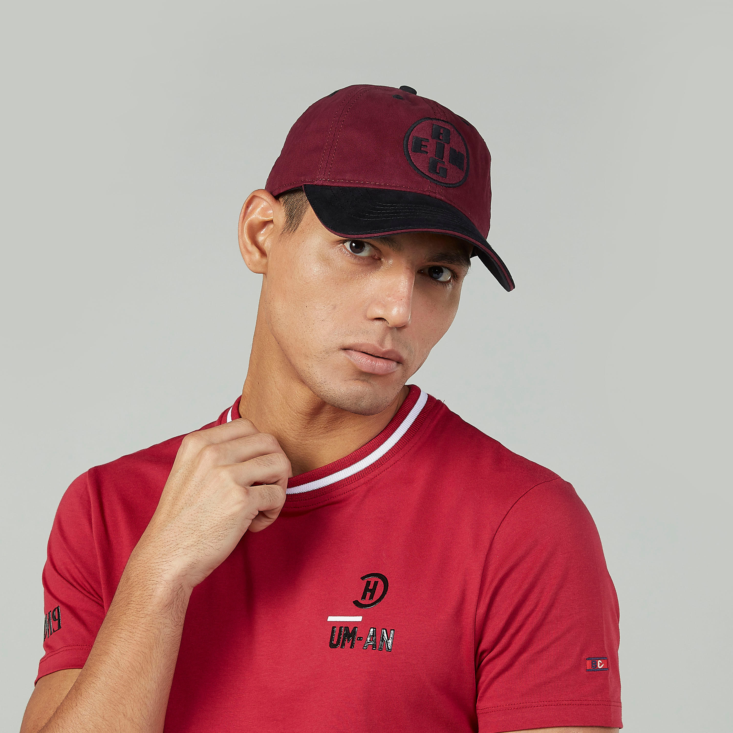 Being Human Textured Cap with Plate Buckle Closure-men-caps-image-2