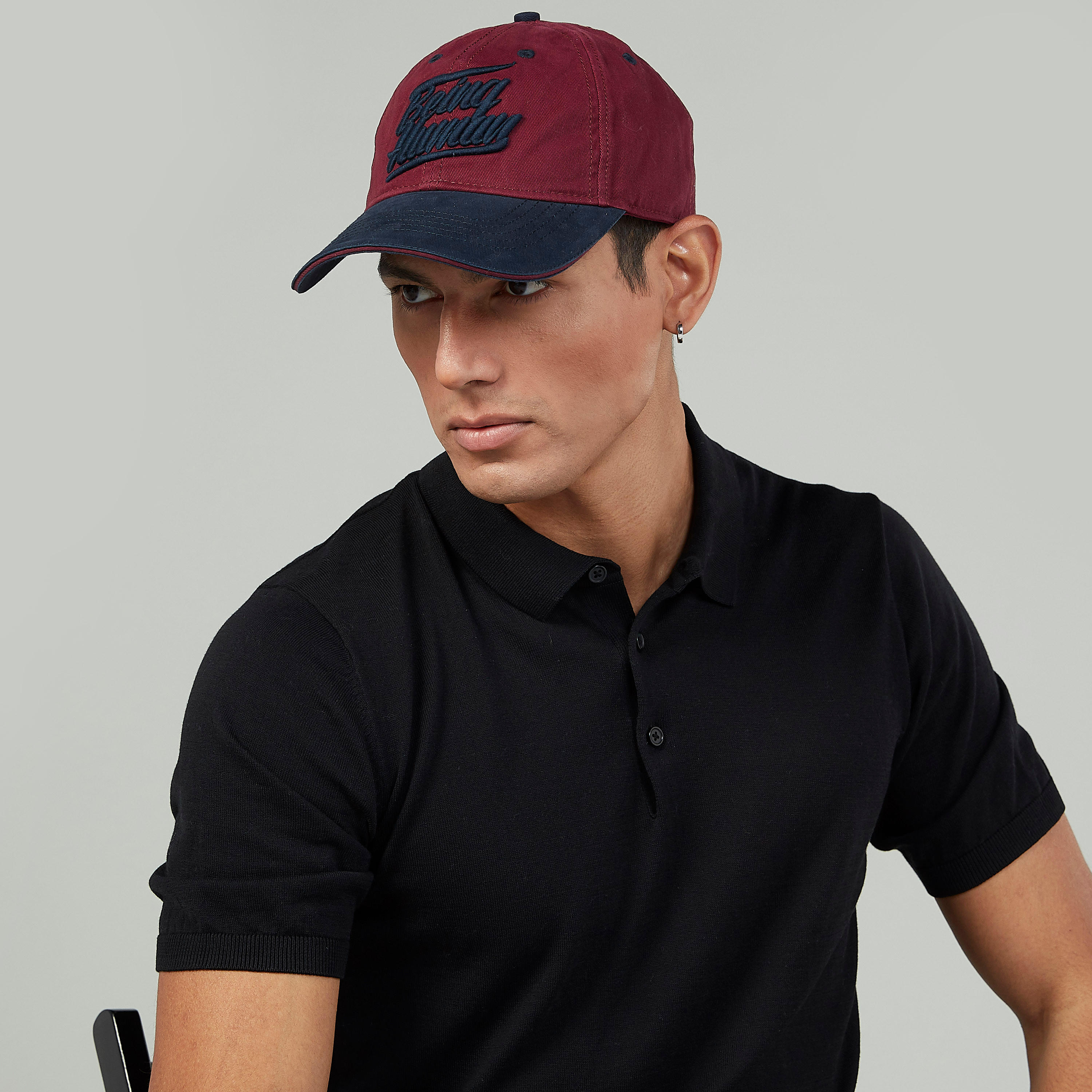 كاب بارز الملمس بإبزيم إغلاق من بيينج هيومان-men-caps-image-2