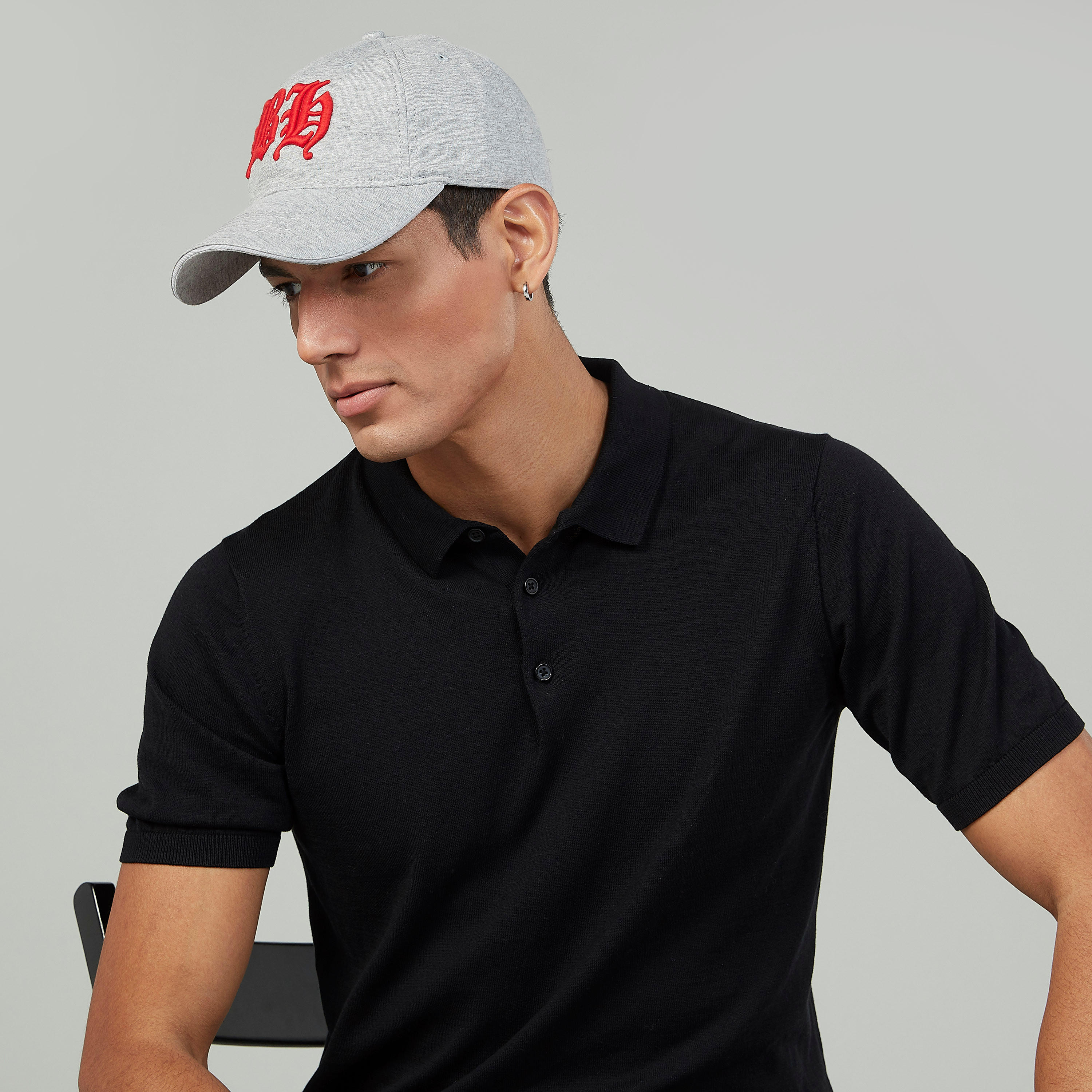 Being Human Textured Cap with Plate Buckle Closure-men-caps-image-2