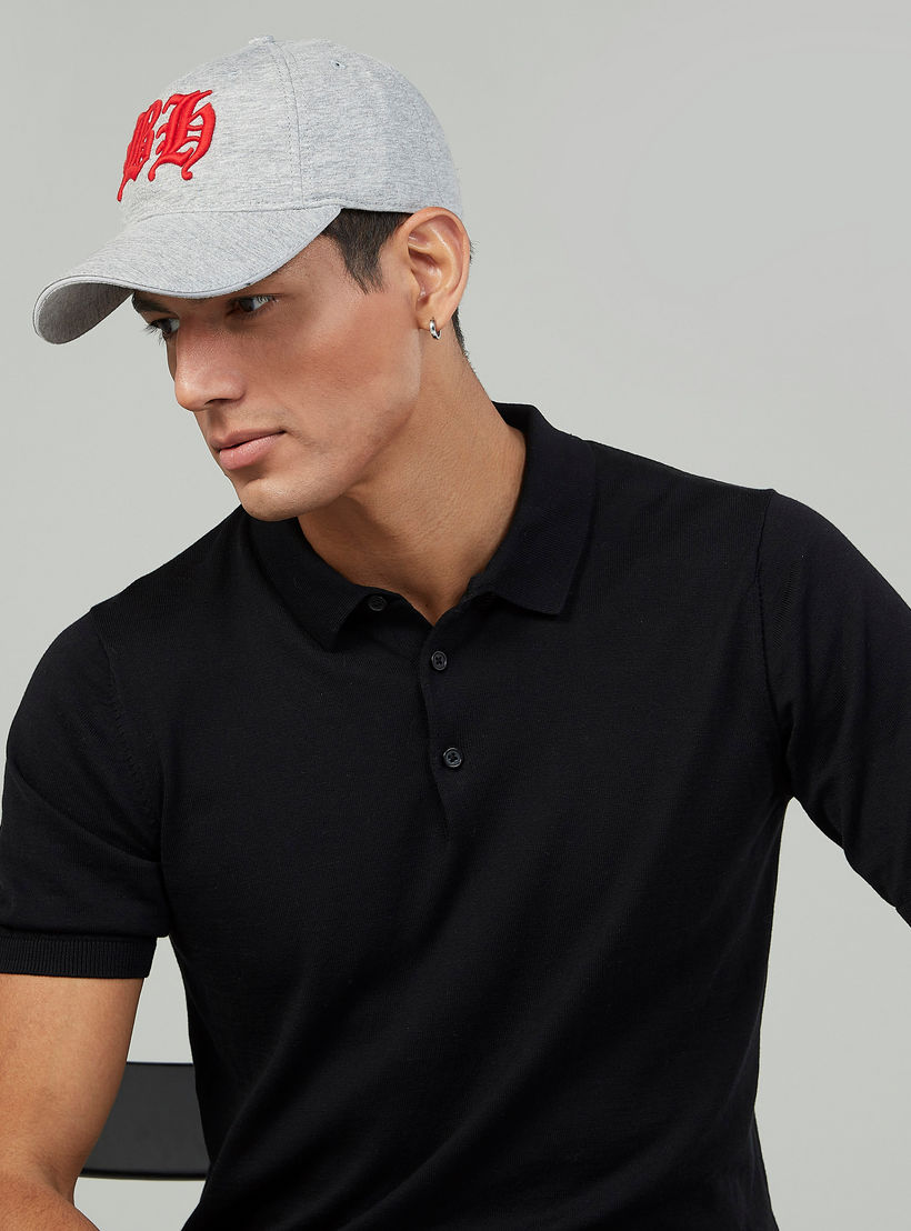 Being Human Textured Cap with Plate Buckle Closure-men-caps-image-2