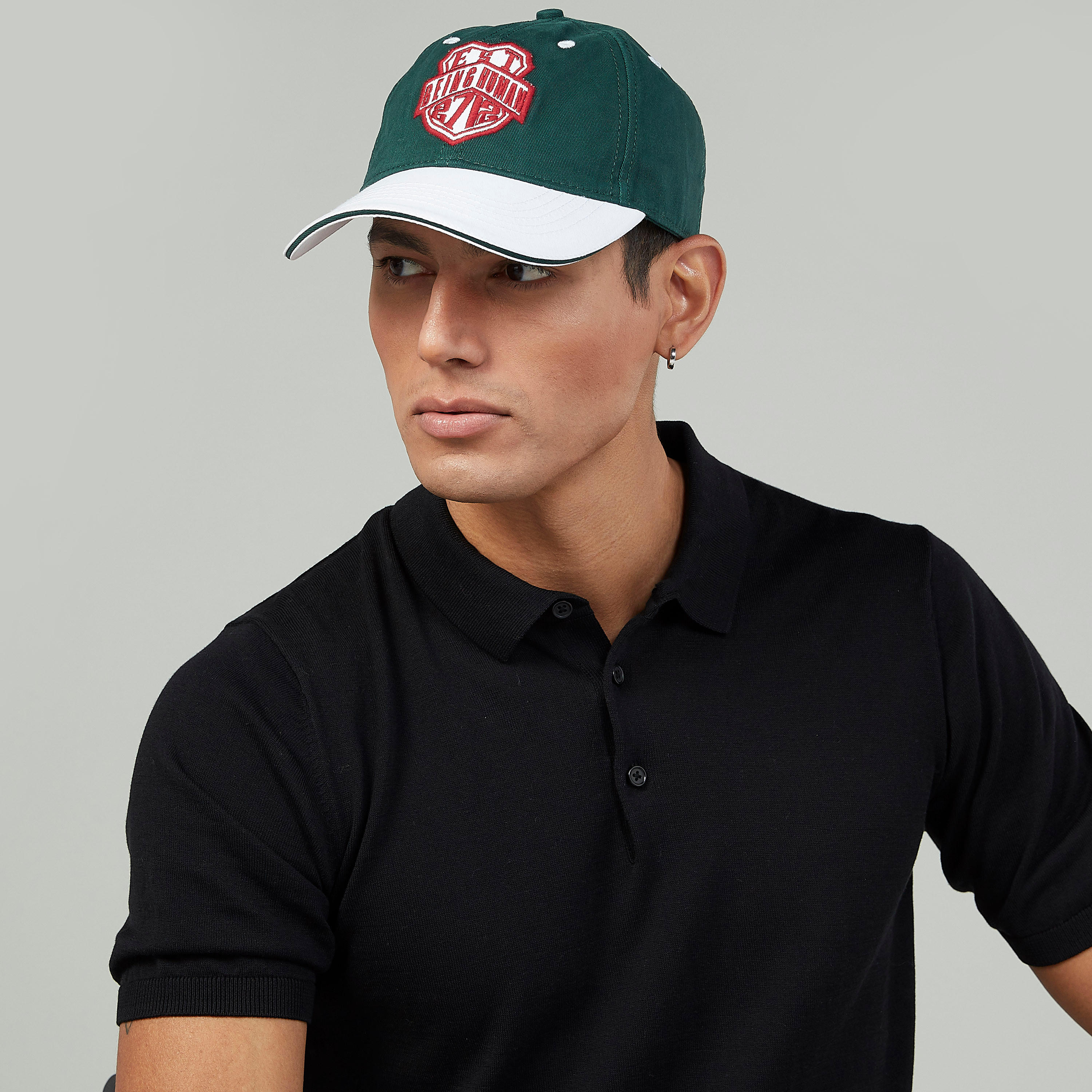 Being Human Textured Cap with Plate Buckle Closure-men-caps-image-2