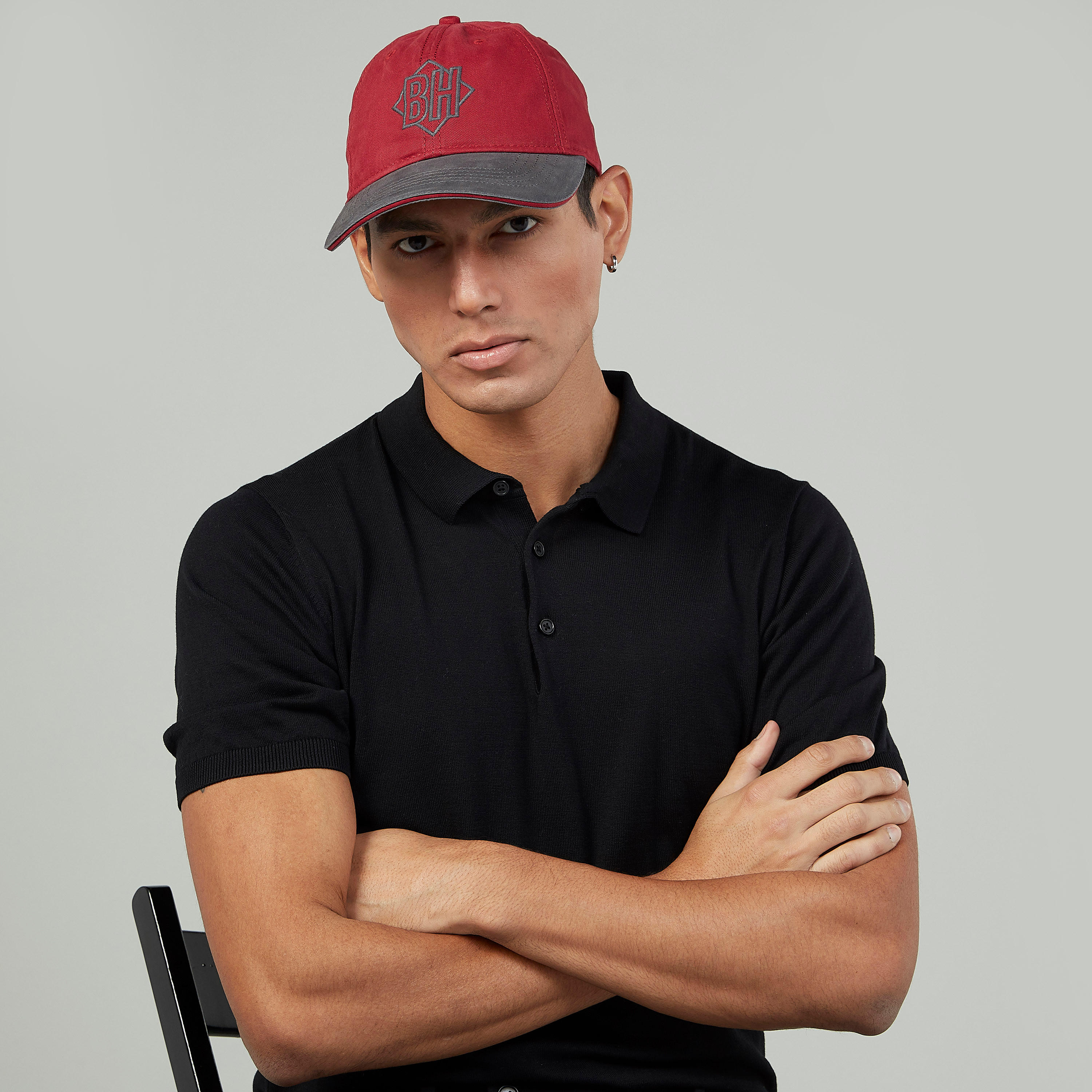 كاب بارز الملمس بإبزيم إغلاق من بيينج هيومان-men-caps-image-2