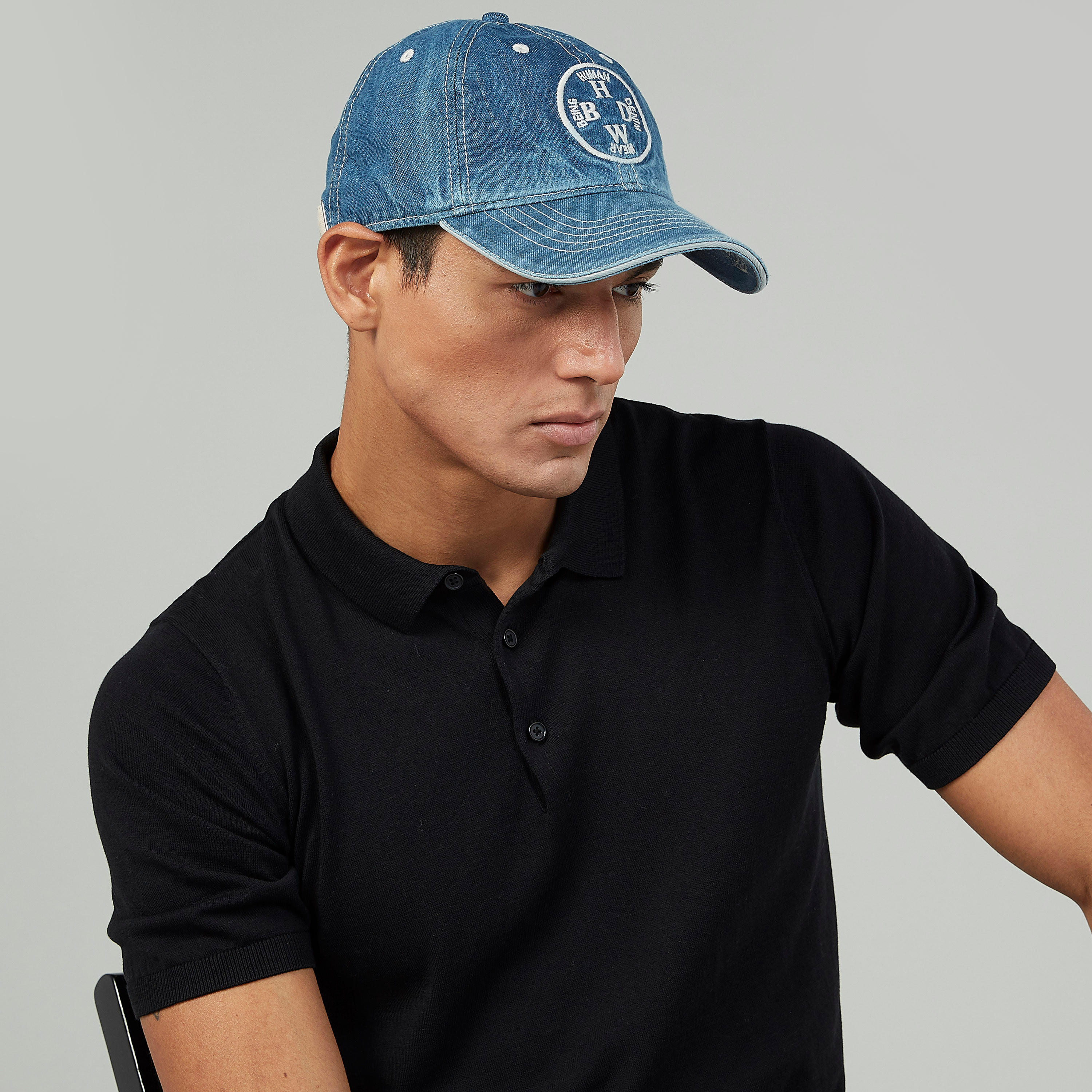 Being Human Textured Cap with Plate Buckle Closure-men-caps-image-2