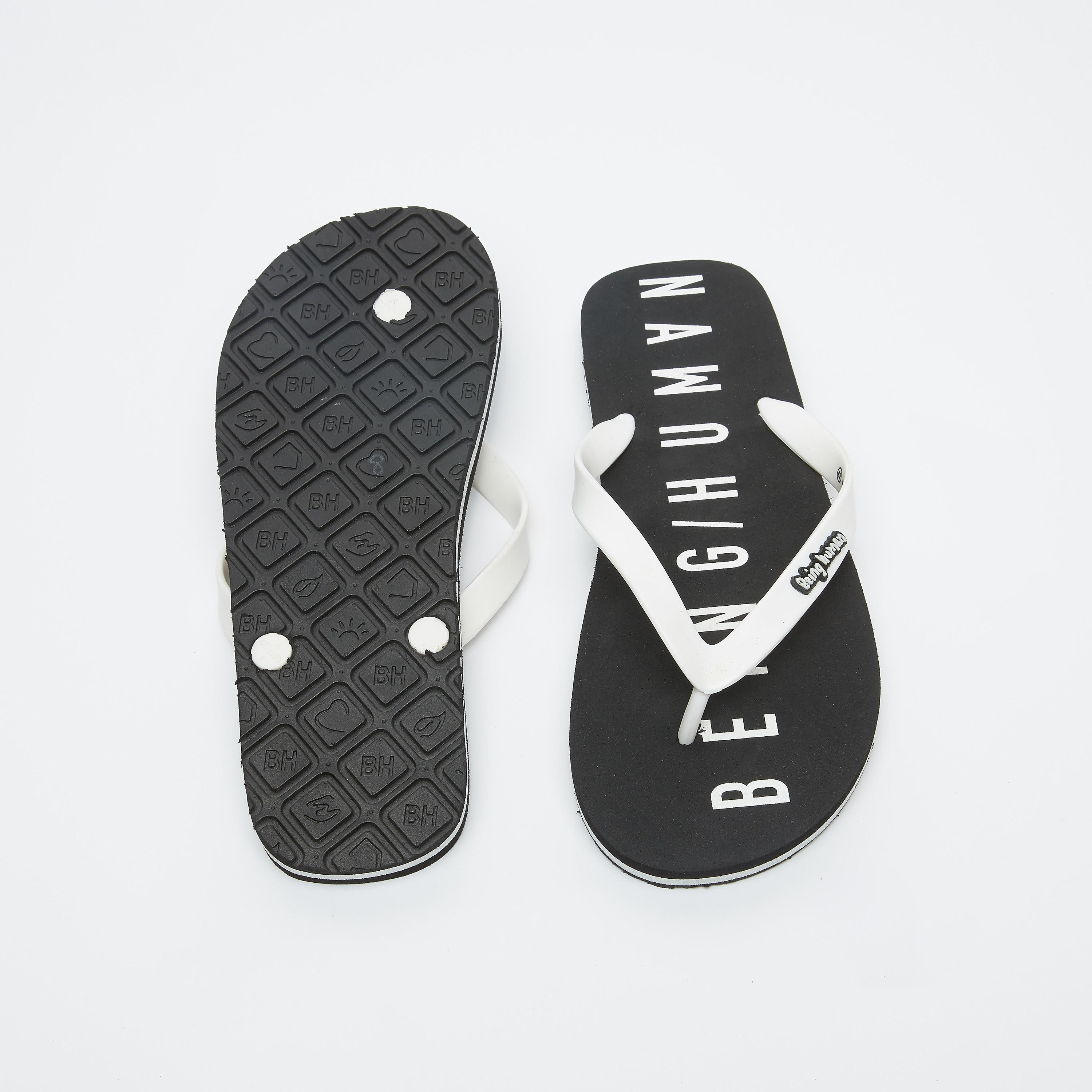Being Human Printed Flip Flops with Textured Straps-men-shoes-flipflopsandslides-image-4