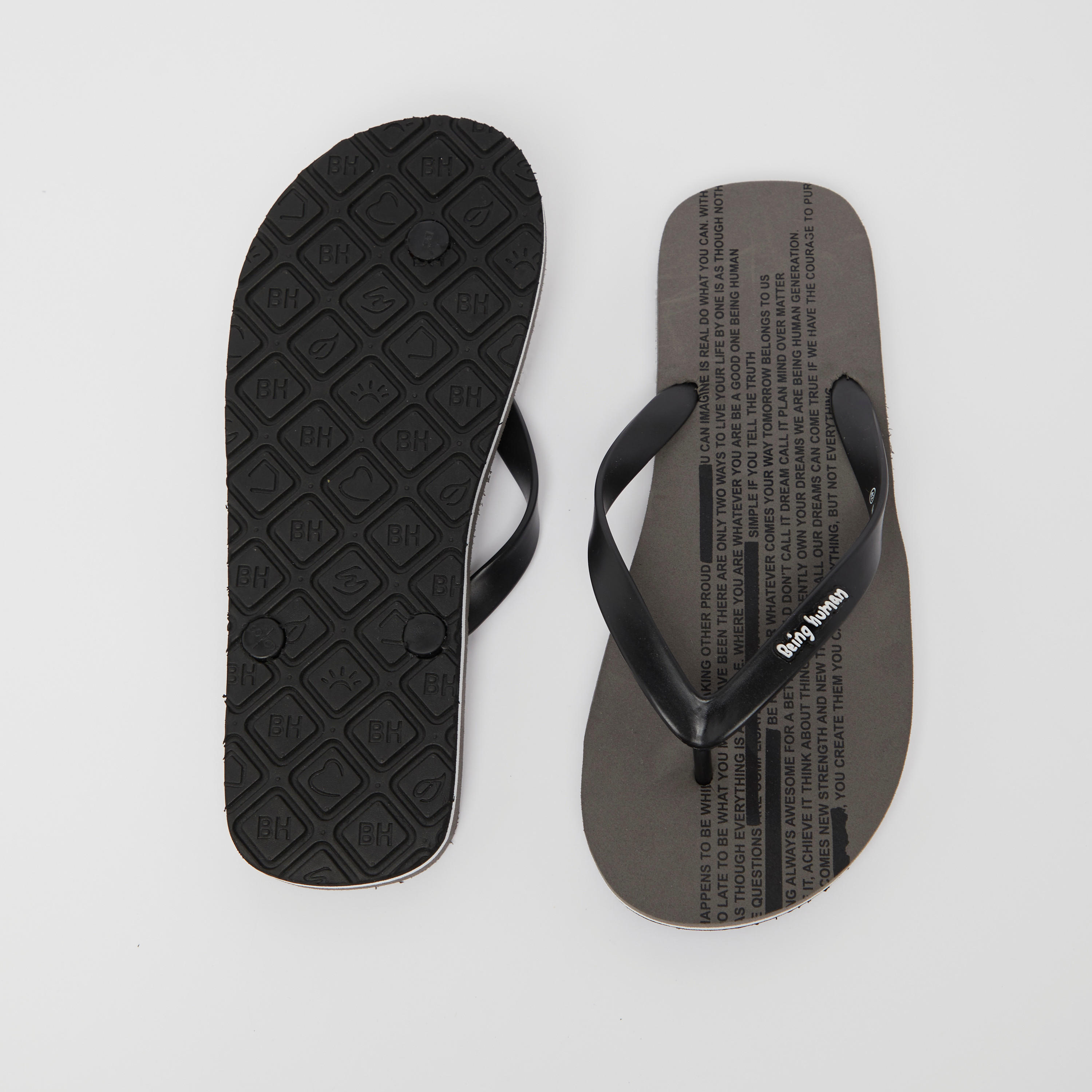 Being Human Printed Flip Flops with Textured Straps-men-shoes-flipflopsandslides-image-4
