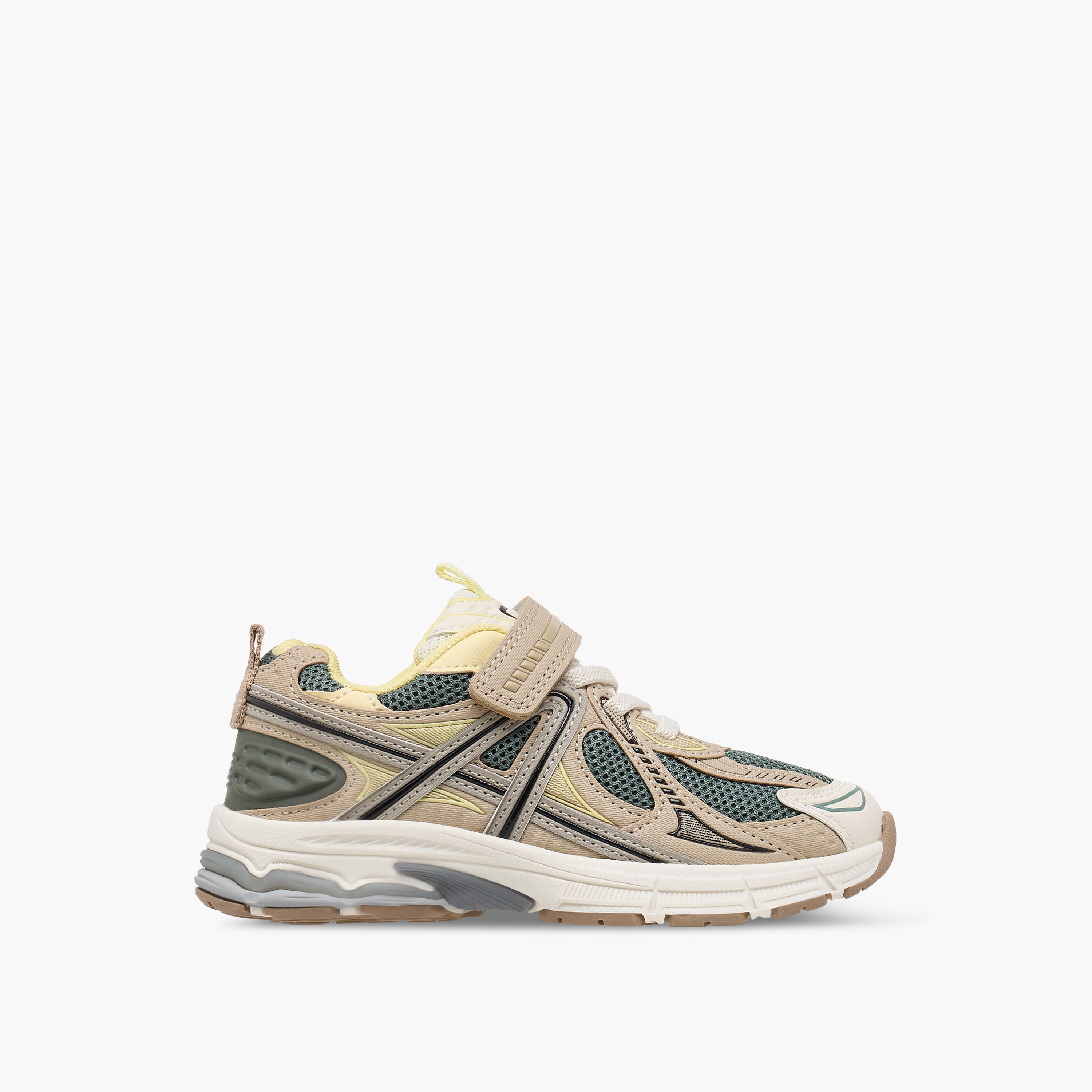 Juniors Panelled Sneakers with Hook and Loop Closure-boys-shoes-sneakers-image-3
