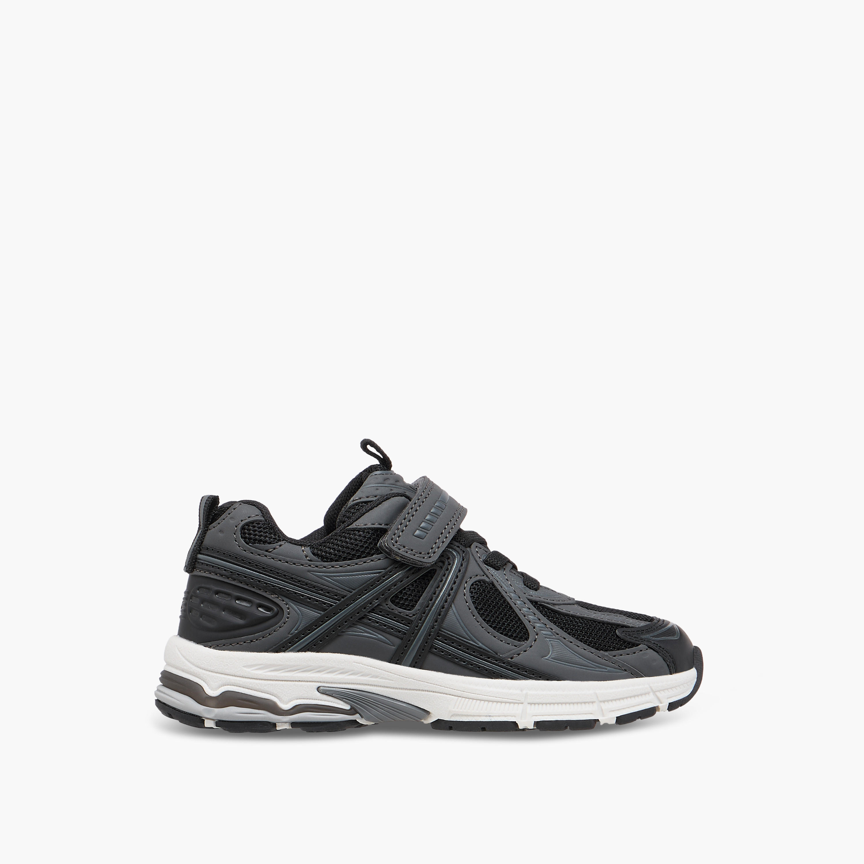 Juniors Panelled Sneakers with Hook and Loop Closure-boys-shoes-sneakers-image-3