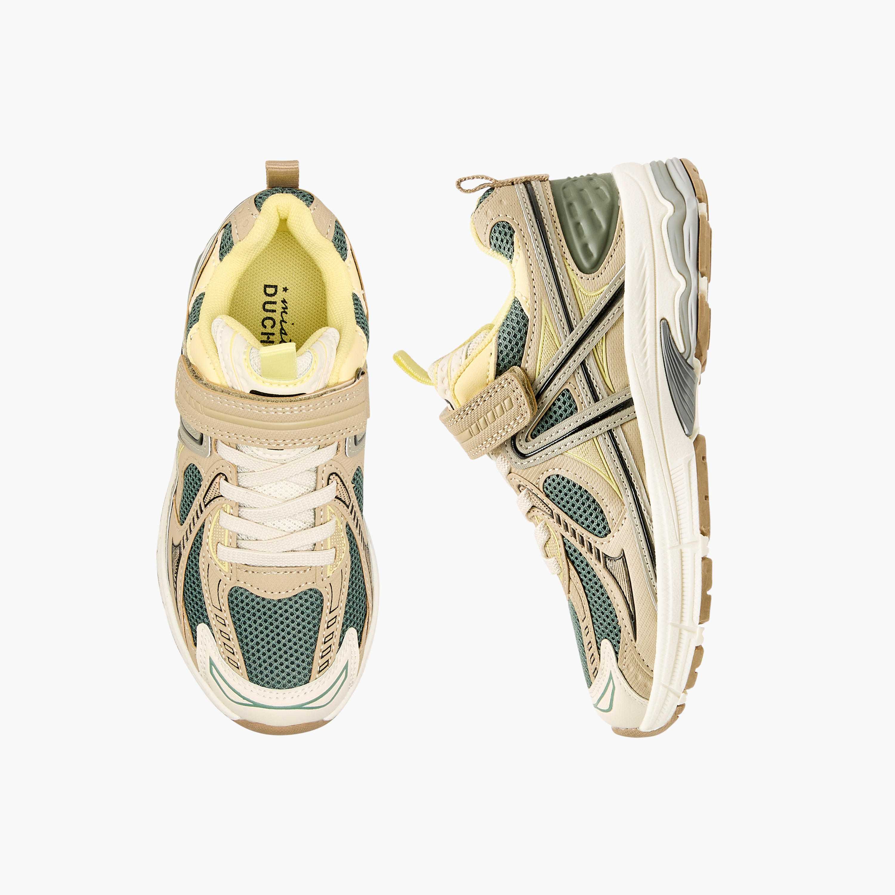 Mister Duchini Panelled Sneakers with Hook and Loop Closure-boys-shoes-sneakers-image-1