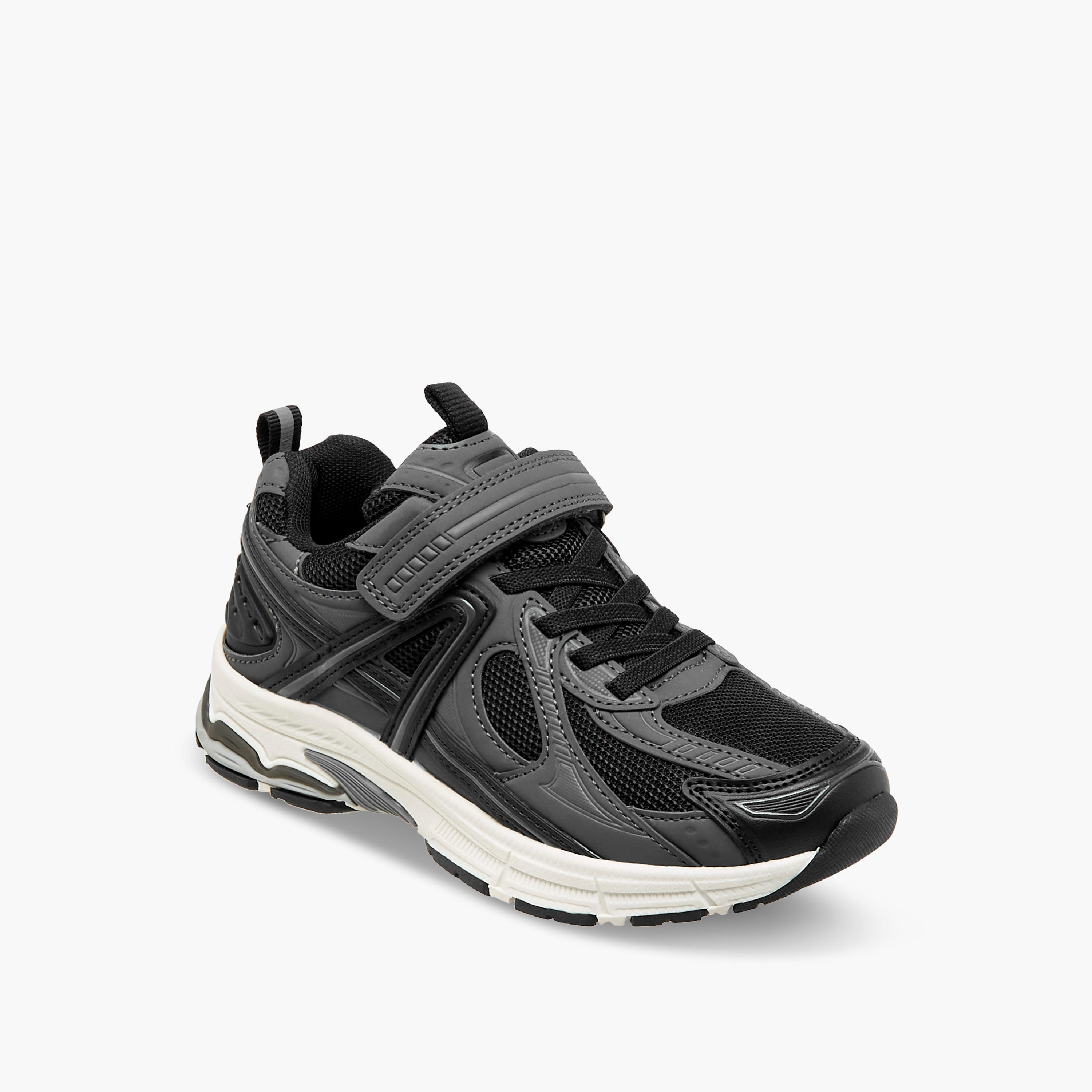 Mister Duchini Panelled Sneakers with Hook and Loop Closure-boys-shoes-sneakers-image-2