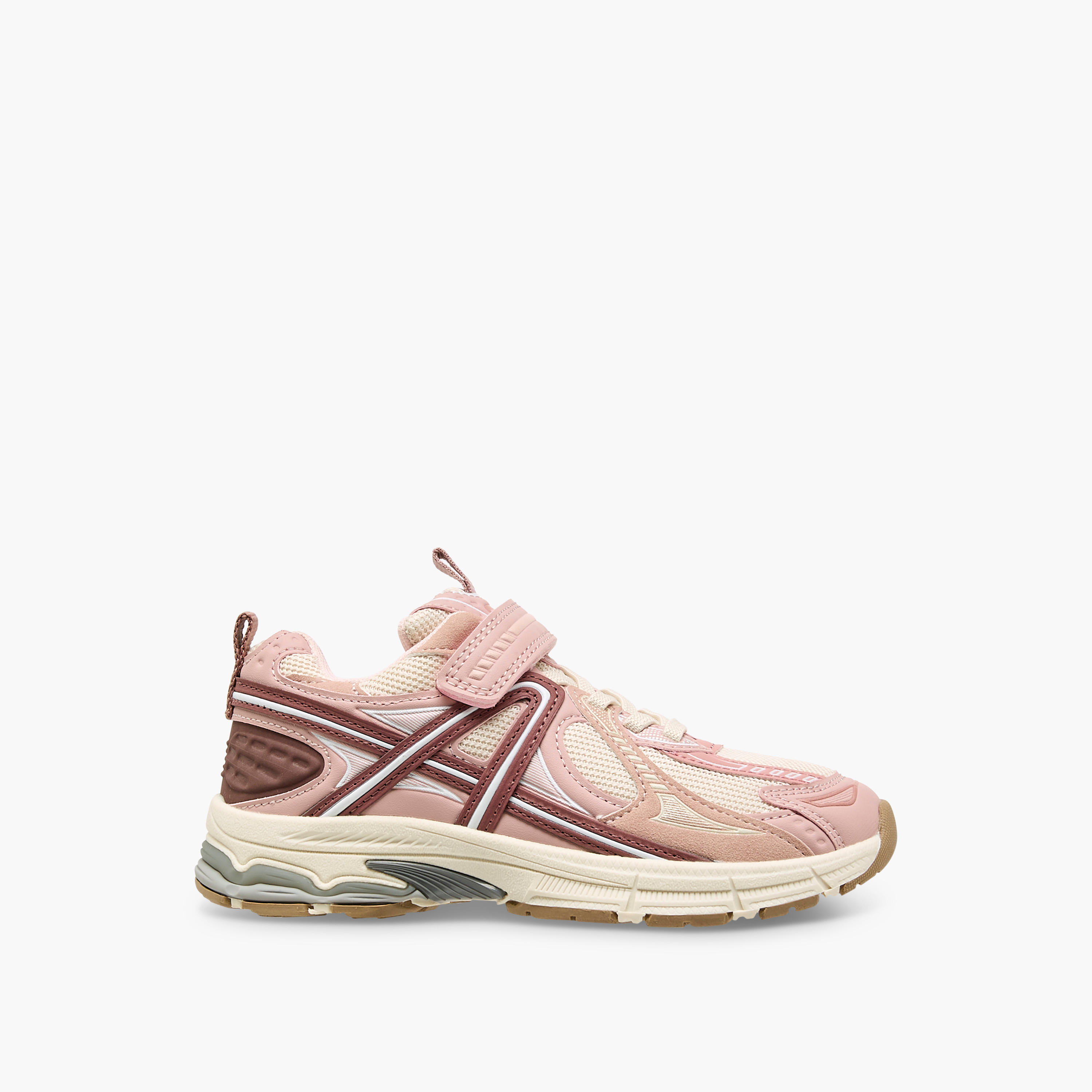 Little Missy Panelled Sneakers with Hook and Loop Closure-girls-shoes-sneakers-image-3
