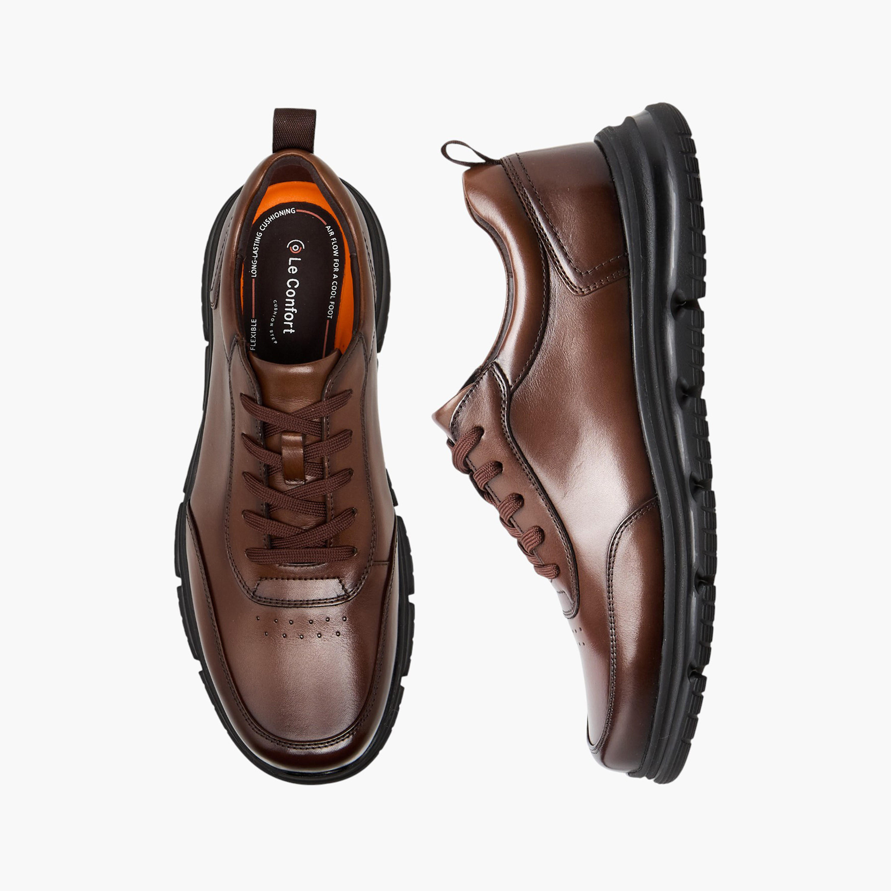 Le Confort Men Genuine Leather Lace-Up Loafers-men-shoes-loafersandmoccasins-image-1