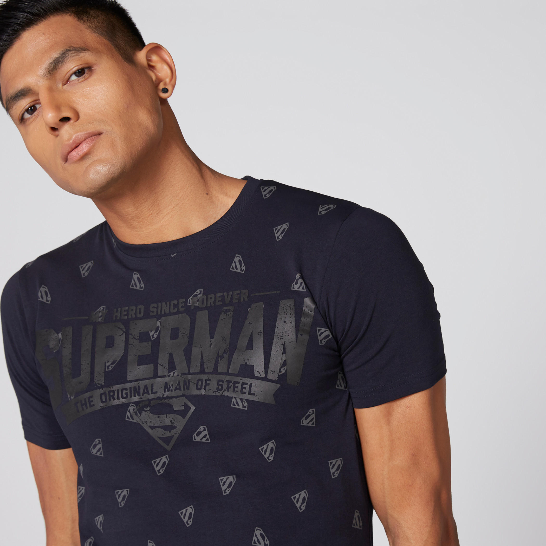 تيشيرت بياقة مستديرة وأكمام قصيرة وطبعات سوبرمان-men-clothing-tshirtsandpolos-tshirts-image-1