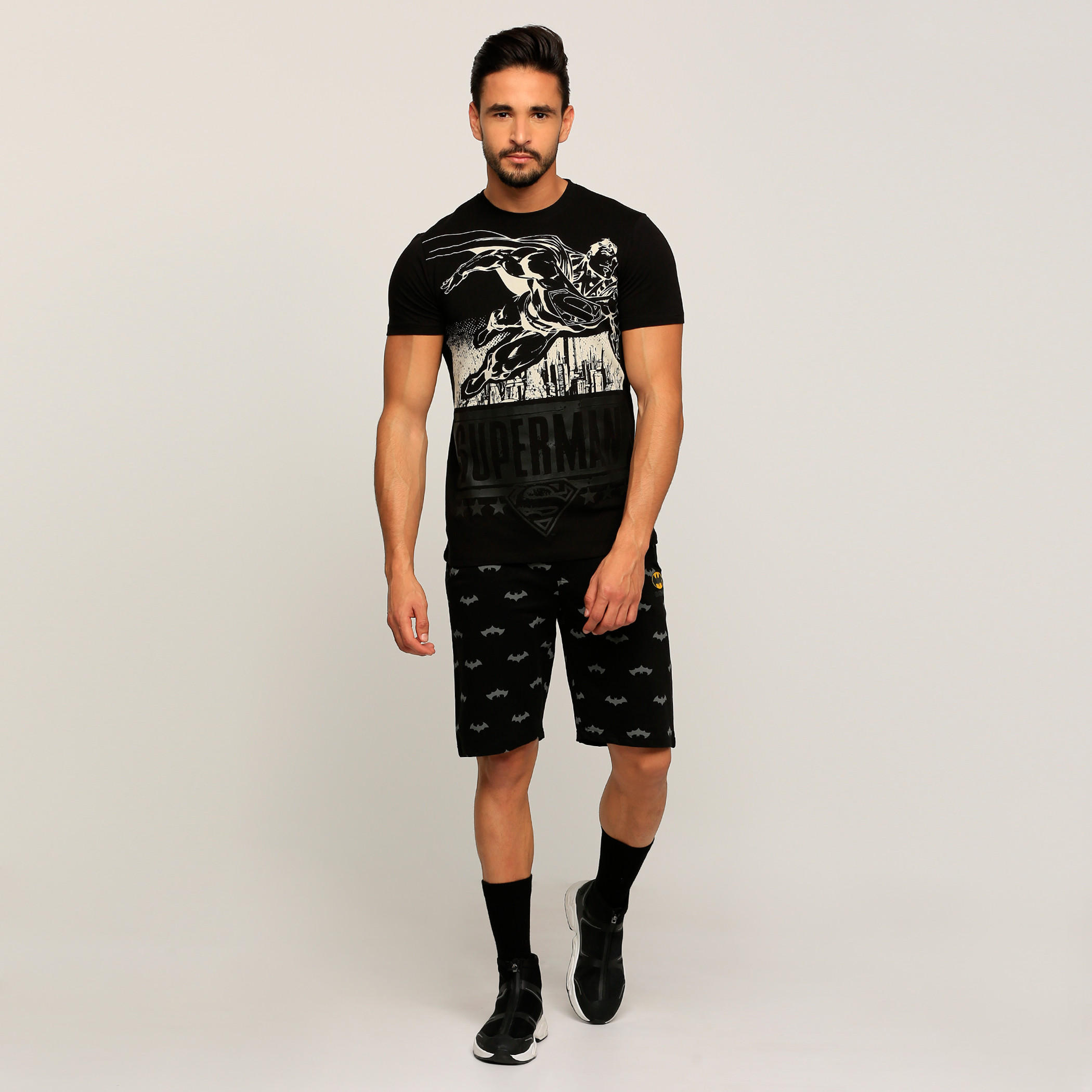 Superman Printed Round Neck T-Shirt with Short Sleeves-men-clothing-tshirtsandpolos-tshirts-image-5