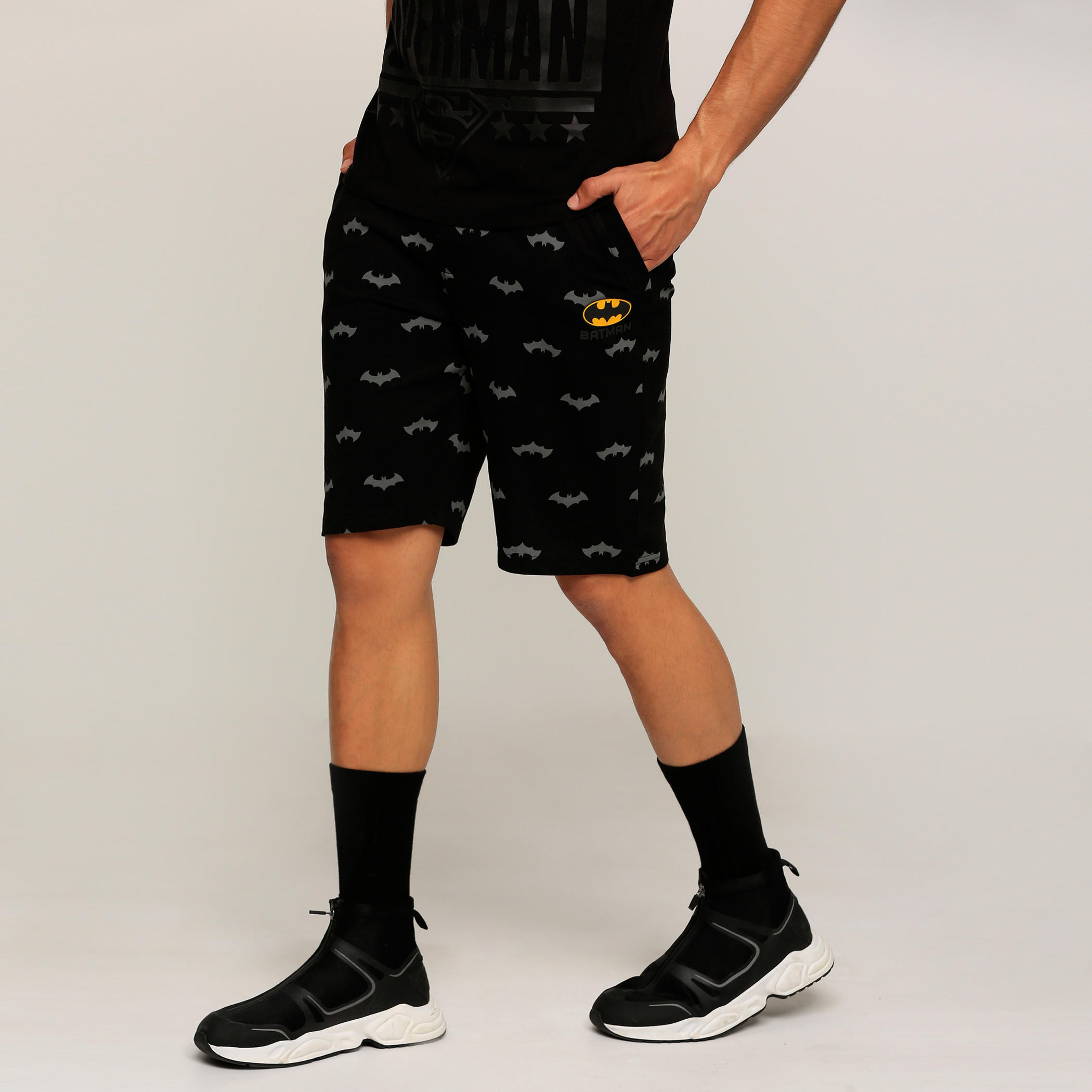 Batman Printed Shorts with Pocket Detail-men-clothing-bottoms-shorts-image-3