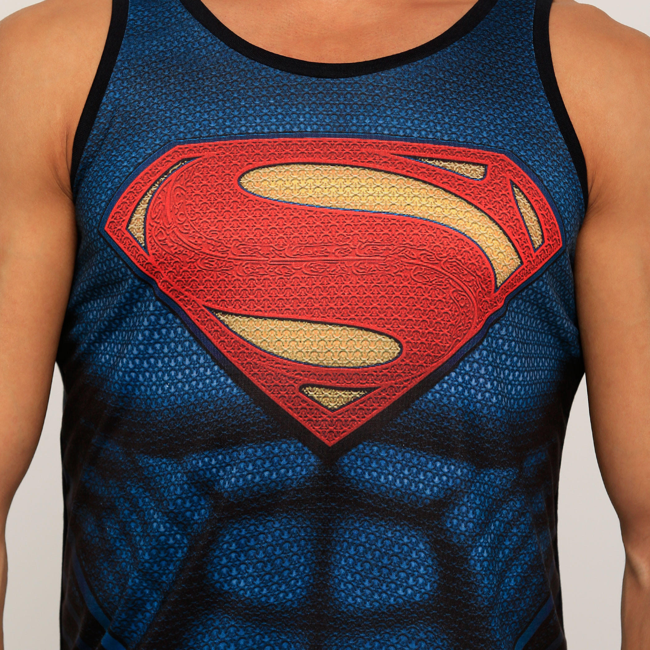 تيشيرت دون أكمام بطبعات سوبرمان وياقة مستديرة-men-clothing-tshirtsandpolos-tshirts-image-4