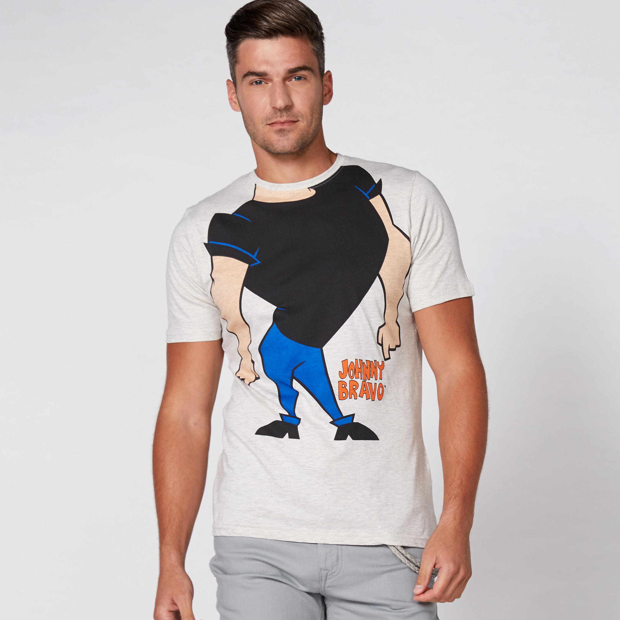 تيشيرت بياقة مستديرة وأكمام قصيرة وطبعات جوني برافو-men-clothing-tshirtsandpolos-tshirts-image-1