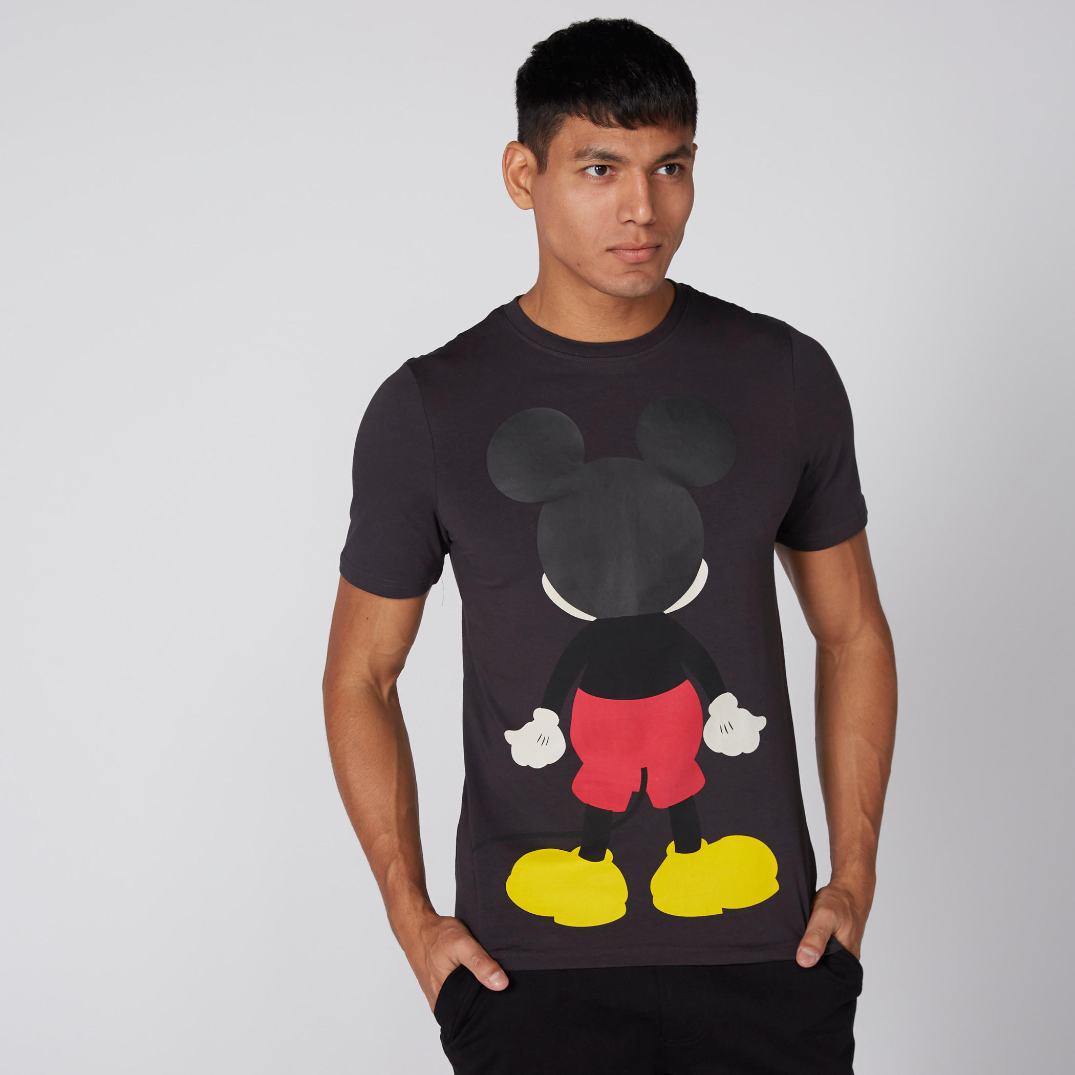 تيشيرت بياقة مستديرة وأكمام قصيرة وطبعات ميكي ماوس-men-clothing-tshirtsandpolos-tshirts-image-2