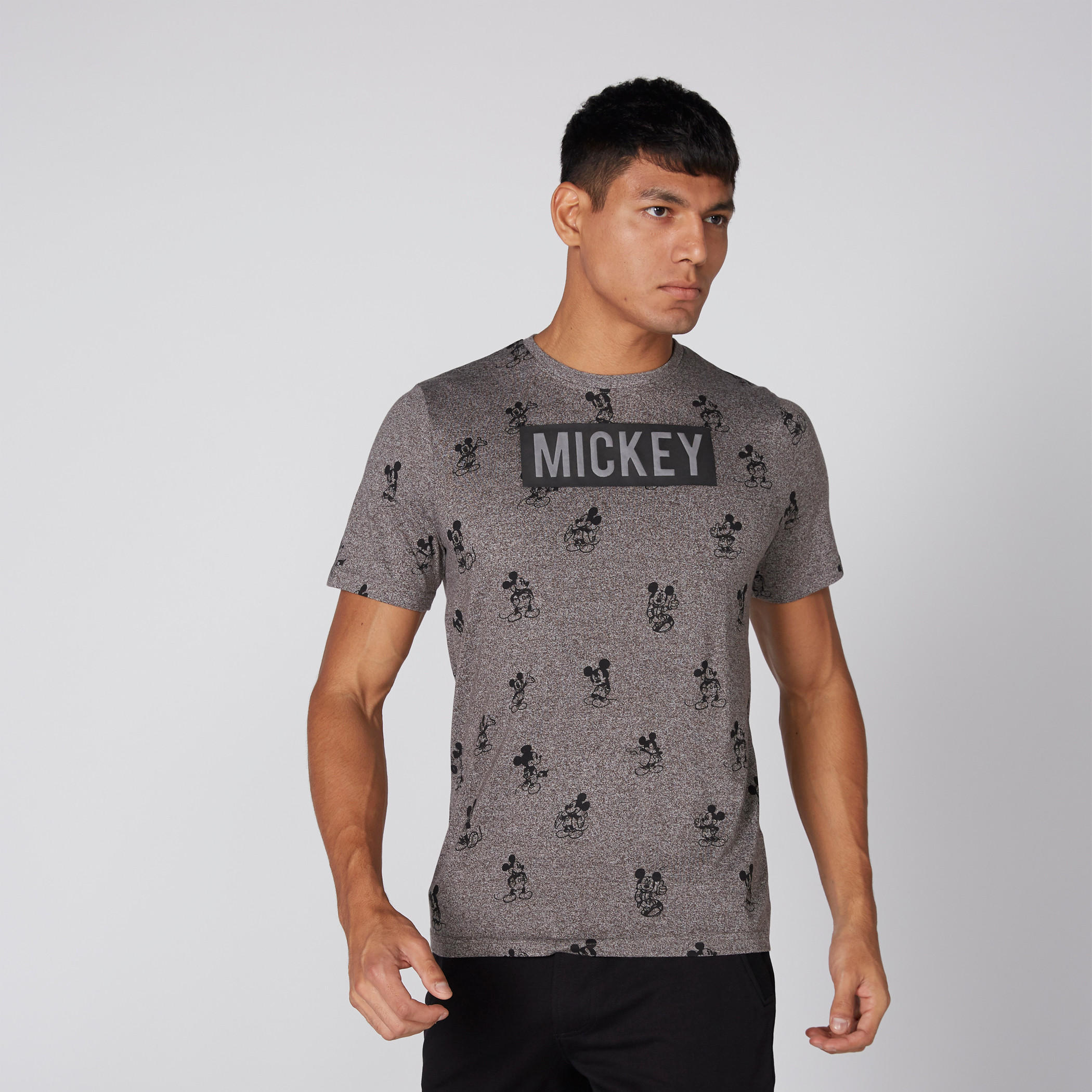 Mickey Mouse Printed T-Shirt with Round Neck and Short Sleeves-men-clothing-tshirtsandpolos-tshirts-image-1