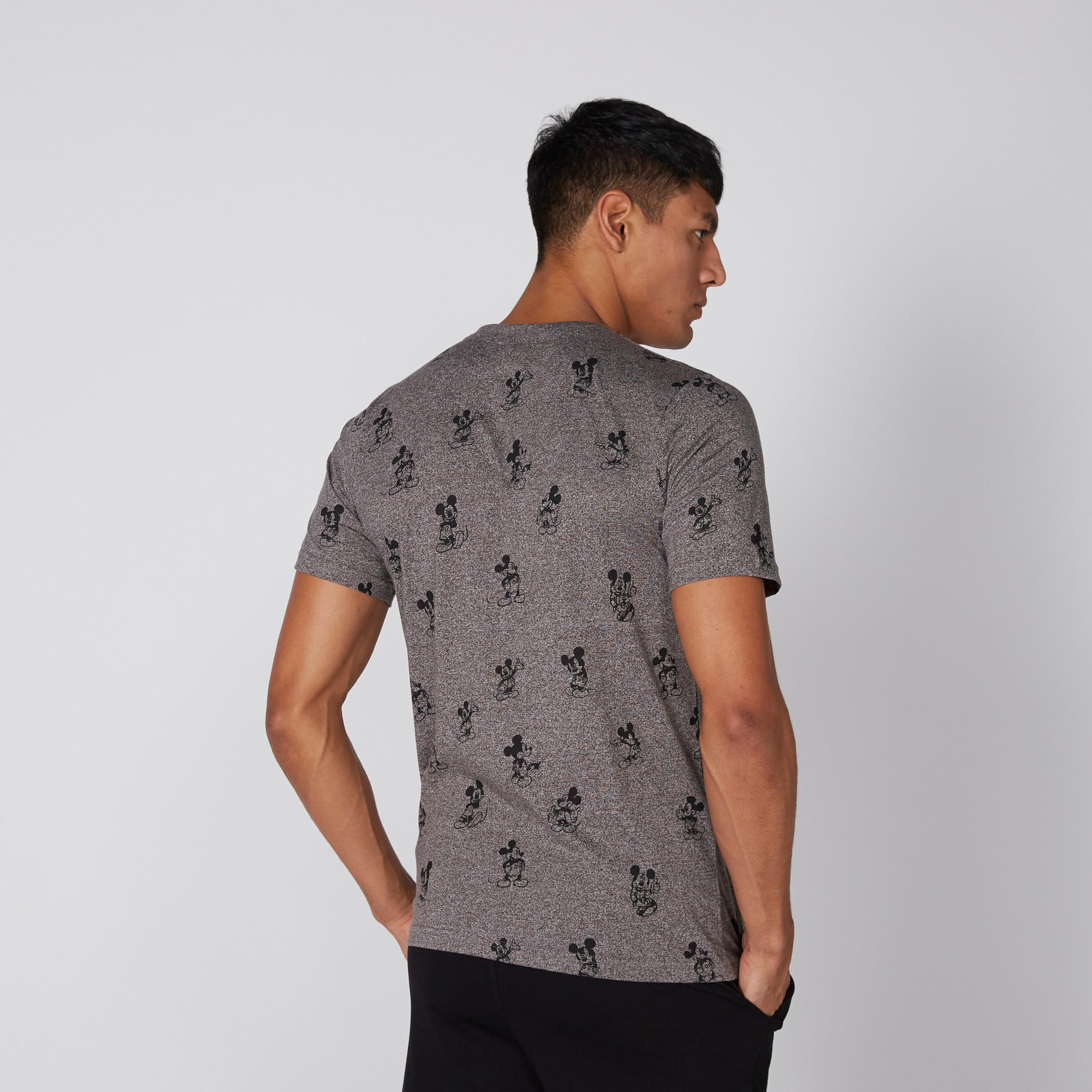 Mickey Mouse Printed T-Shirt with Round Neck and Short Sleeves-men-clothing-tshirtsandpolos-tshirts-image-2