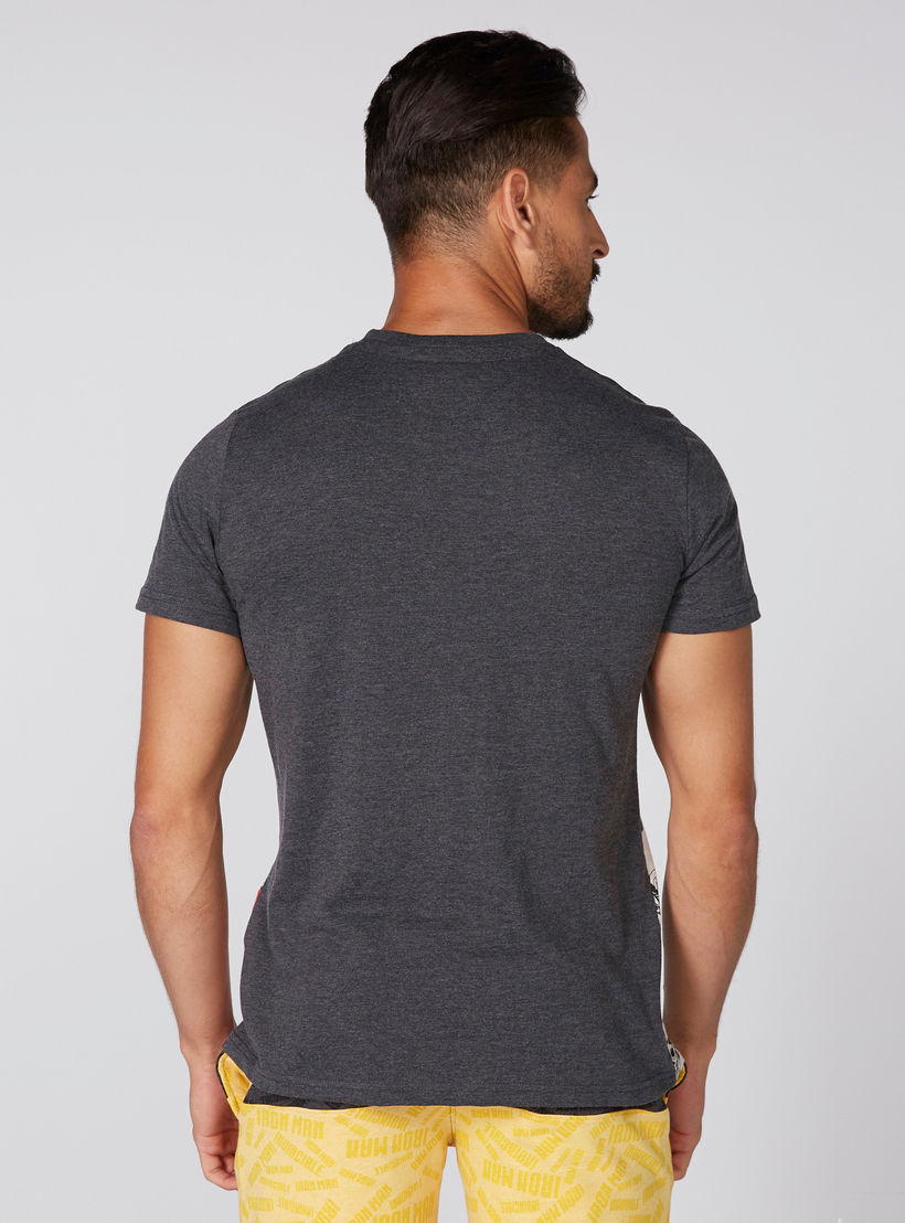 تيشيرت بياقة مستديرة وأكمام قصيرة وطبعات كابتن أمريكا-men-clothing-tshirtsandpolos-tshirts-image-3