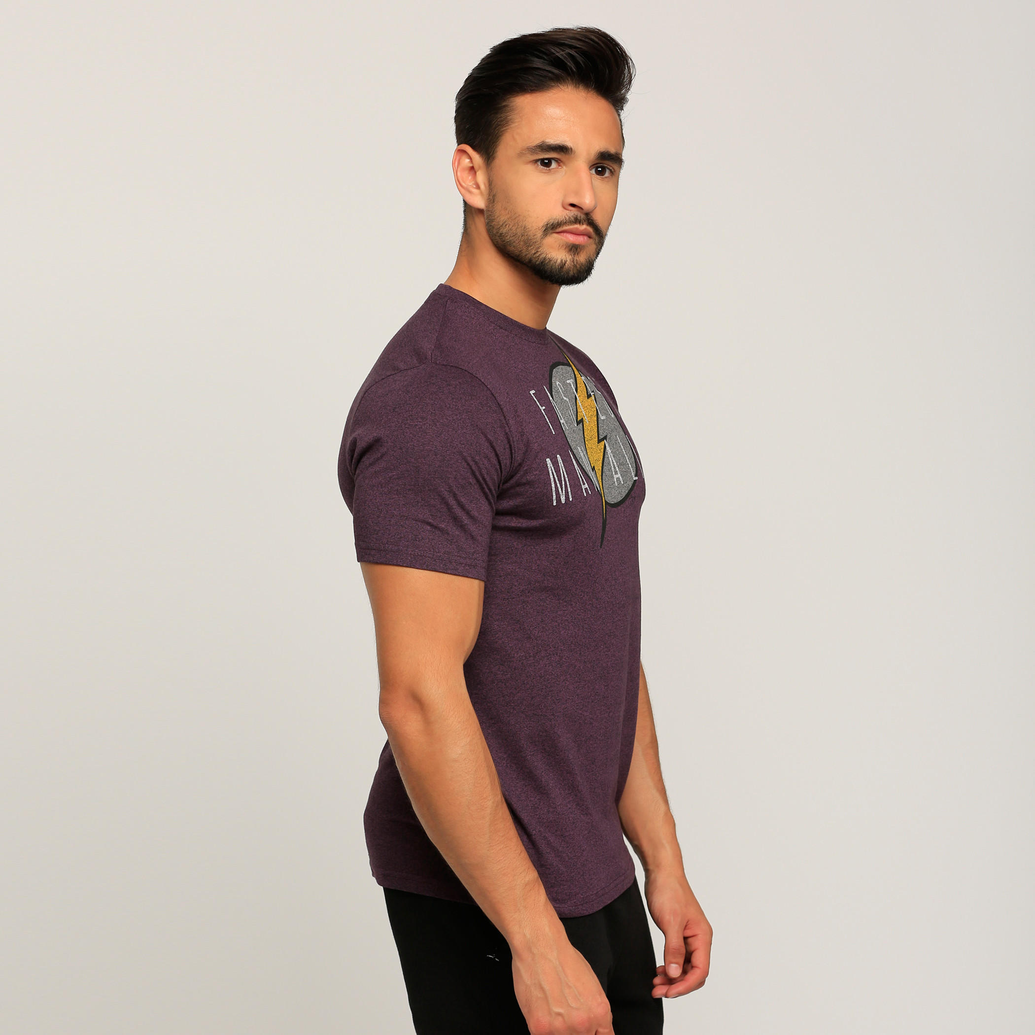 Flash Printed T-Shirt with Round Neck and Short Sleeves-men-clothing-tshirtsandpolos-tshirts-image-3