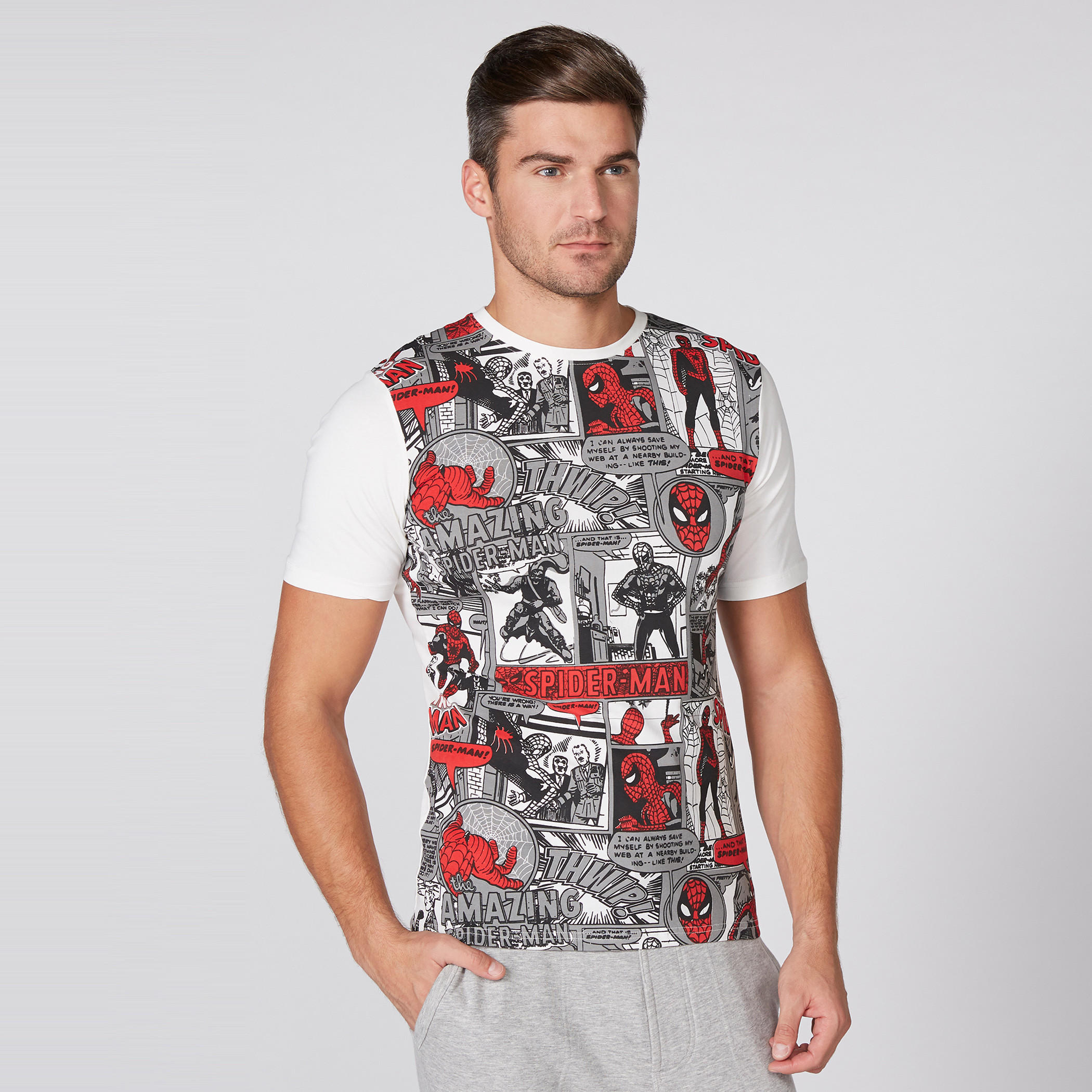 Spider-Man Printed T-Shirt with Round Neck and Short Sleeves-men-clothing-tshirtsandpolos-tshirts-image-1