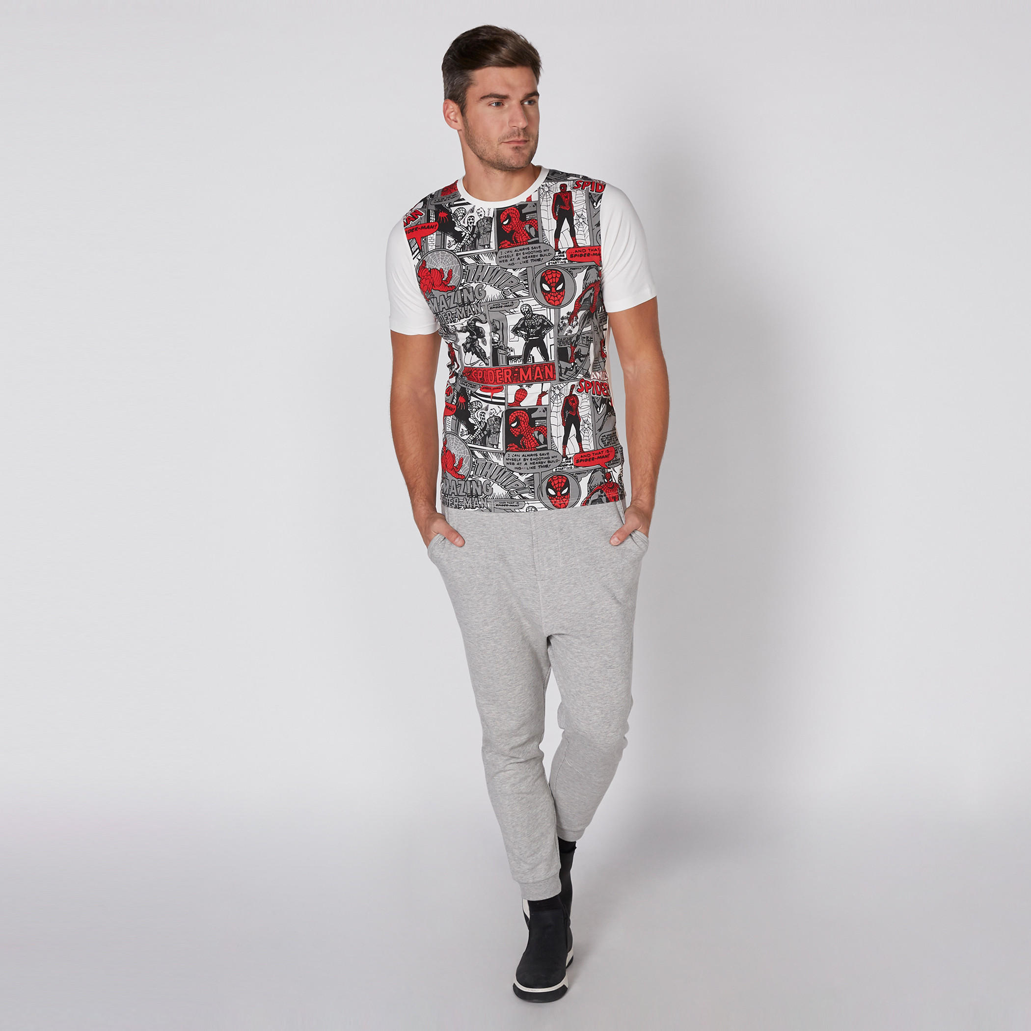 Spider-Man Printed T-Shirt with Round Neck and Short Sleeves-men-clothing-tshirtsandpolos-tshirts-image-2