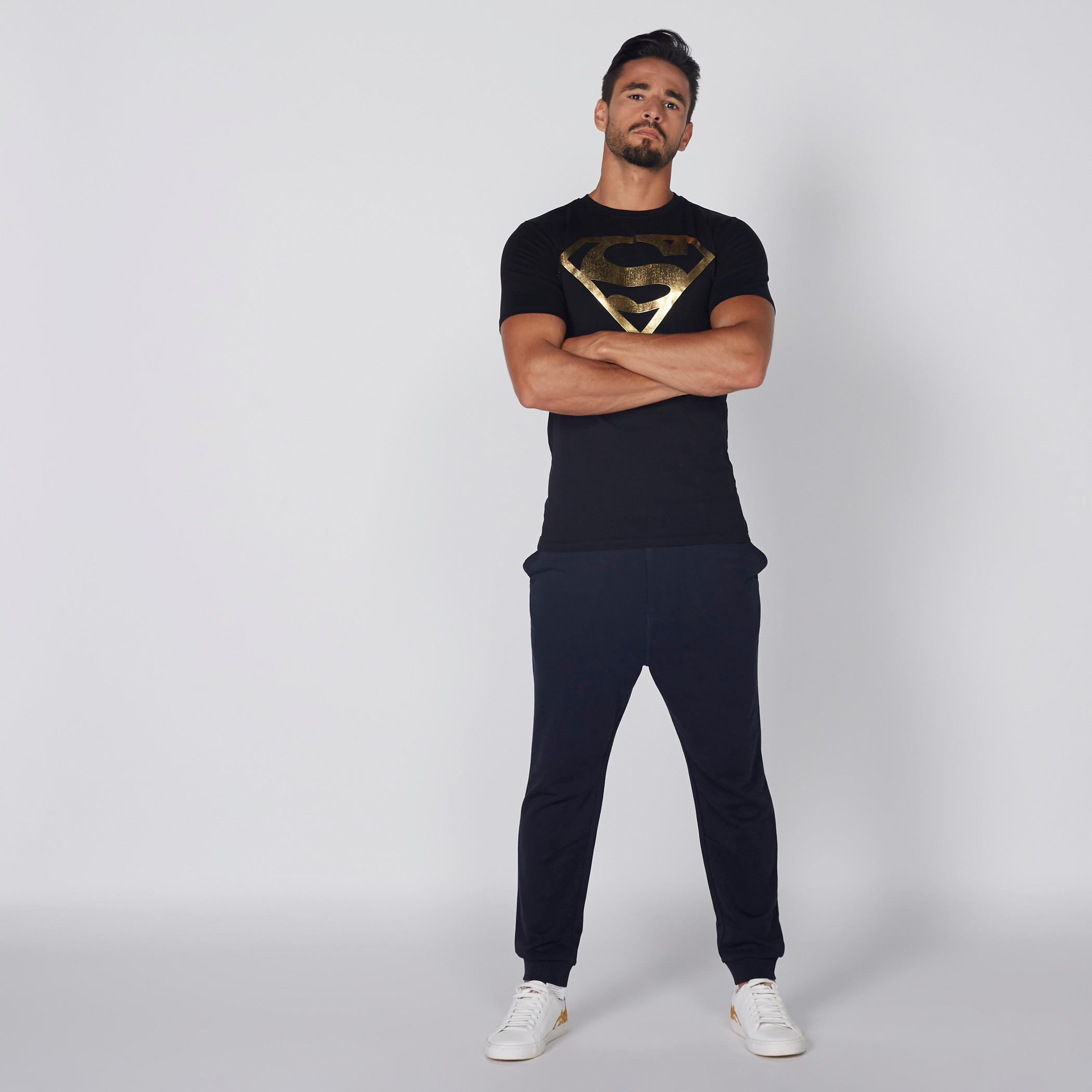تيشيرت بياقة مستديرة وأكمام قصيرة وطبعات سوبرمان-men-clothing-tshirtsandpolos-tshirts-image-3