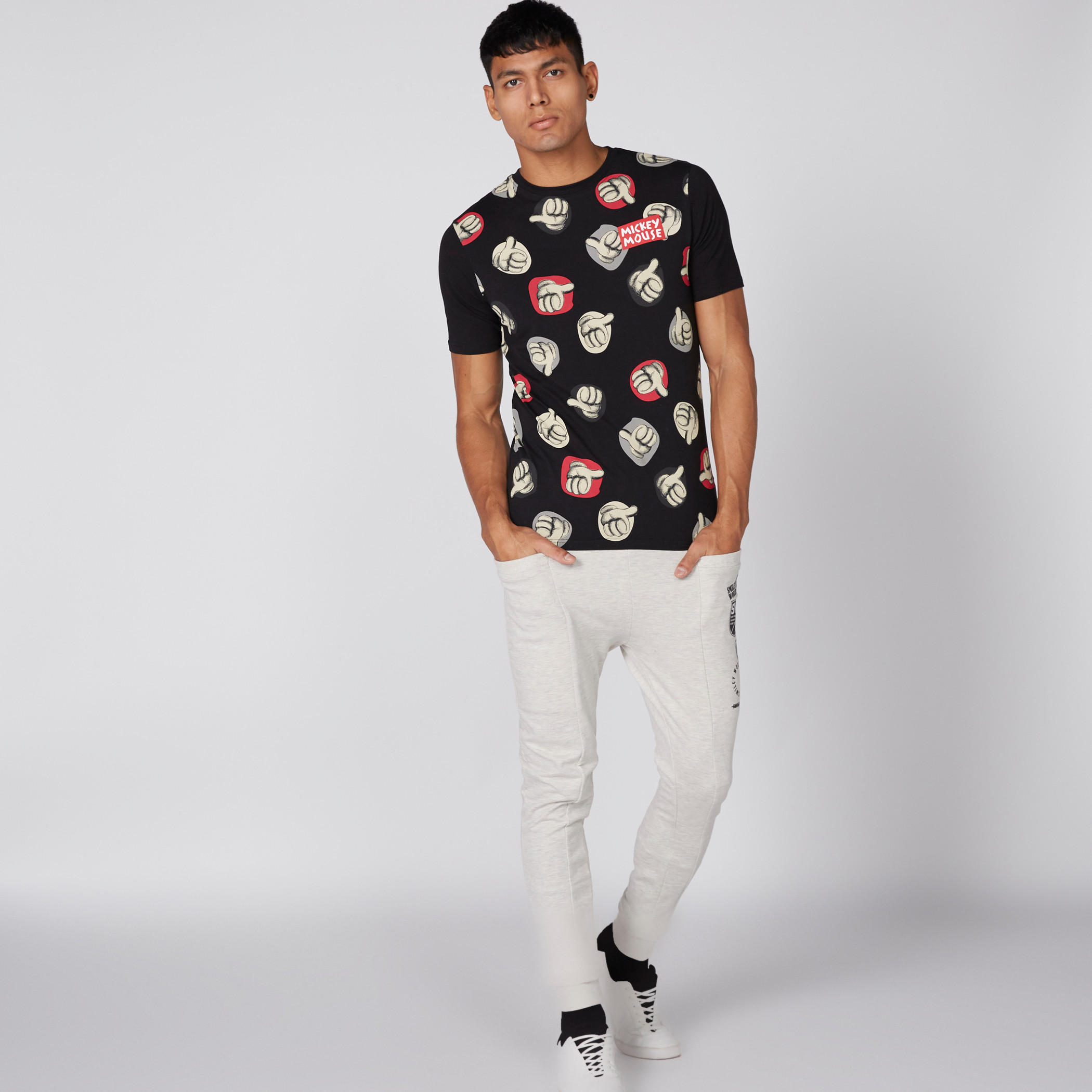 تيشيرت بياقة مستديرة وأكمام قصيرة وطبعات ميكي ماوس-men-clothing-tshirtsandpolos-tshirts-image-3