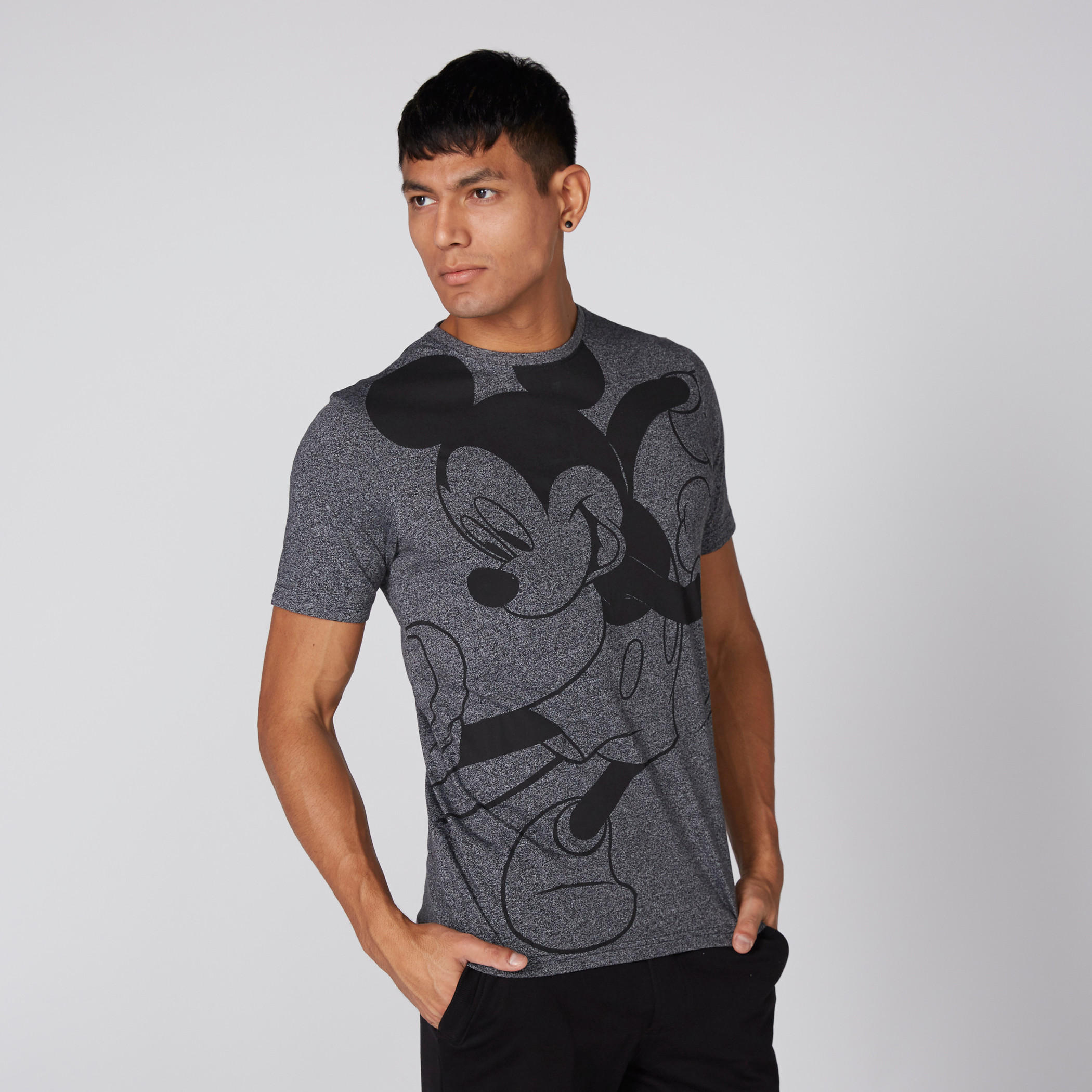 تيشيرت بياقة مستديرة وأكمام قصيرة وطبعات ميكي ماوس-men-clothing-tshirtsandpolos-tshirts-image-1