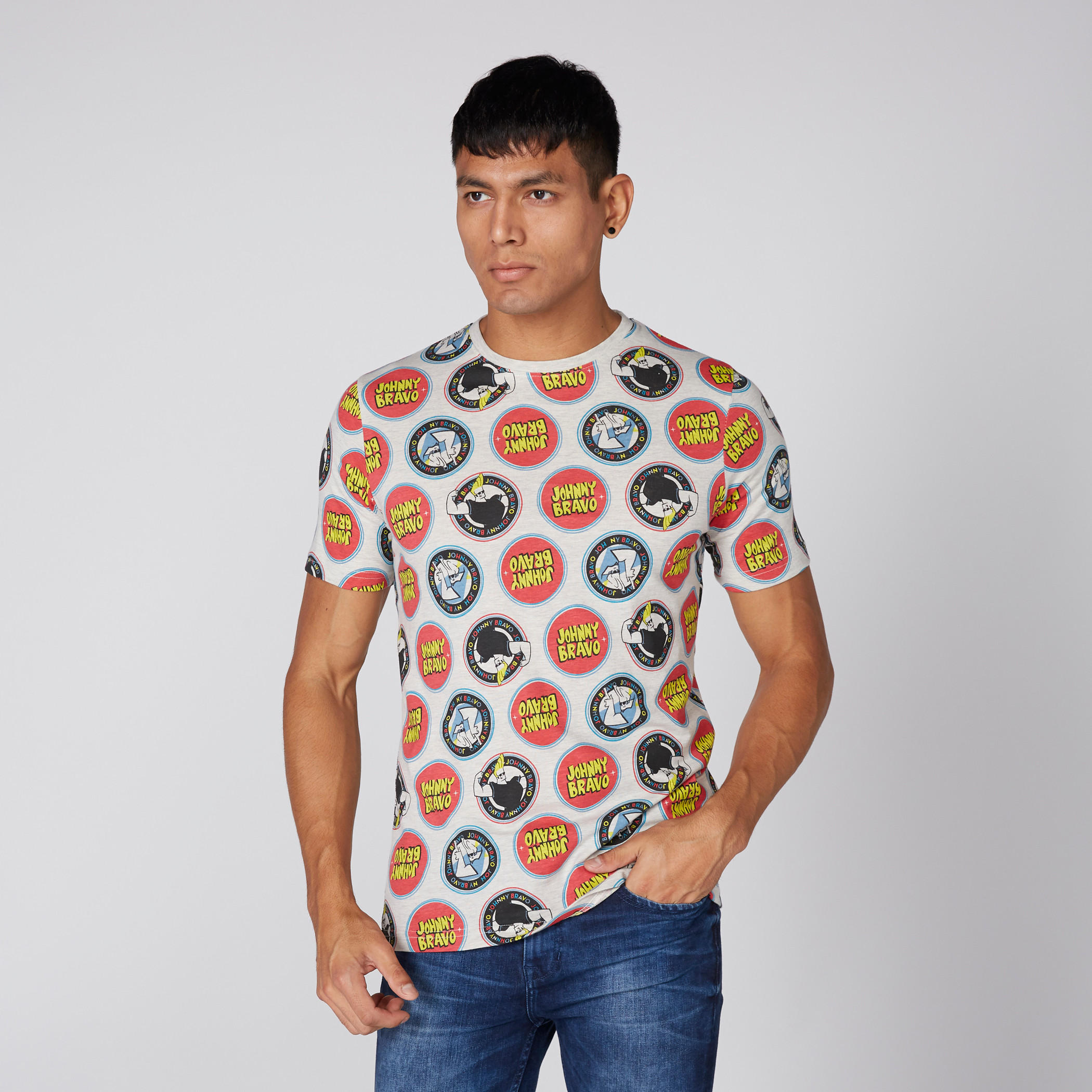 تيشيرت بياقة مستديرة وطبعات جوني برافو-men-clothing-tshirtsandpolos-tshirts-image-1