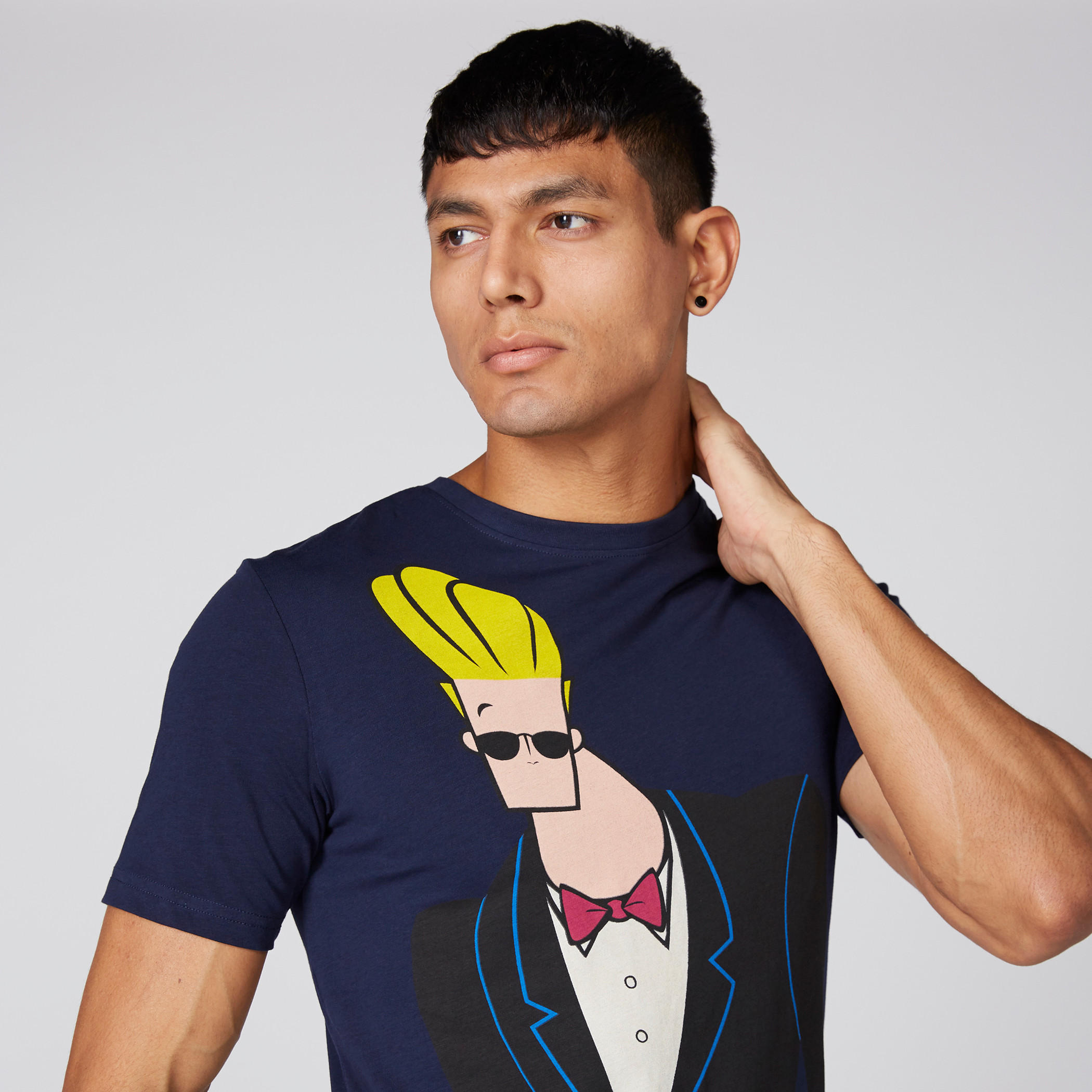 Johnny Bravo Printed T-Shirt with Round Neck and Short Sleeves-men-clothing-tshirtsandpolos-tshirts-image-1