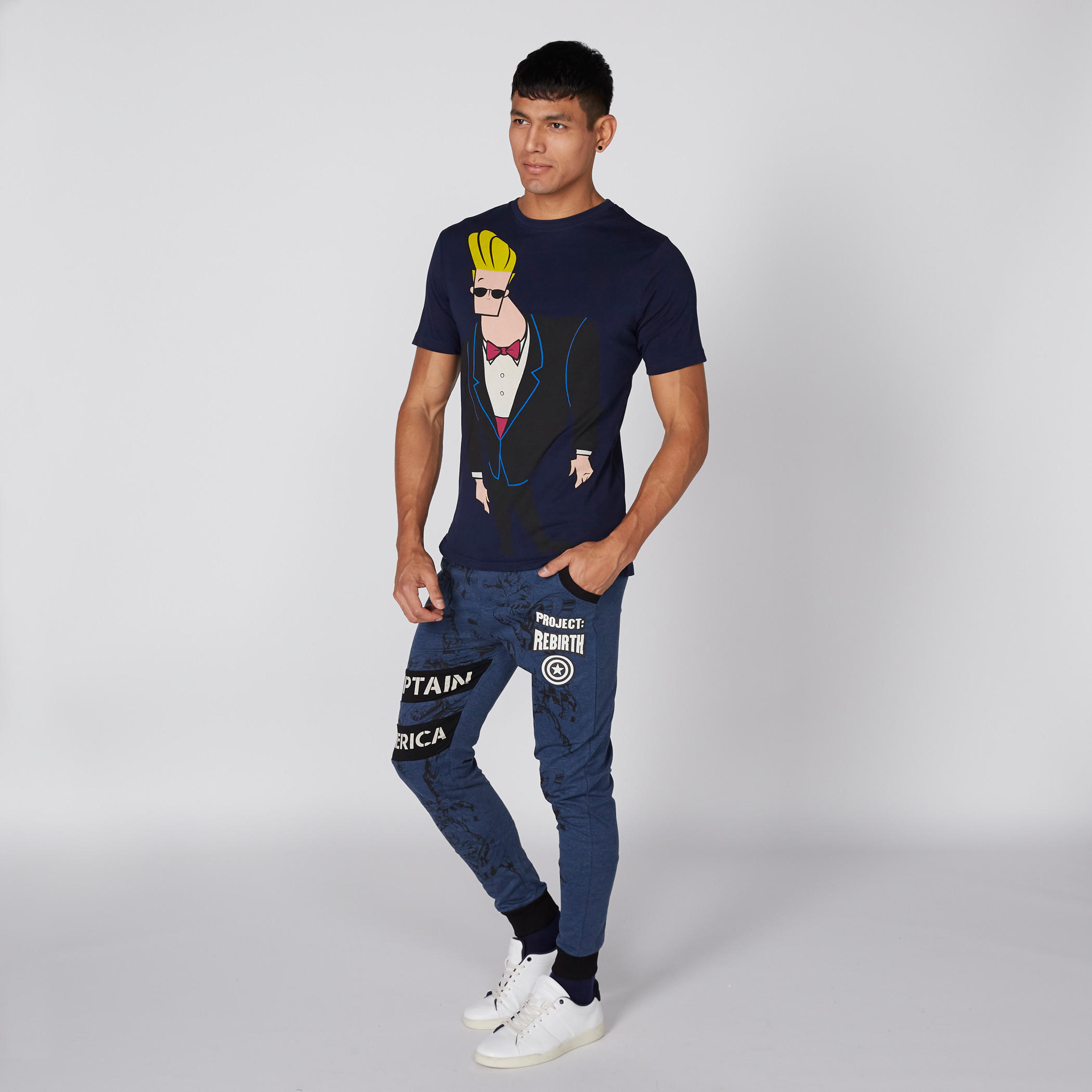 Johnny Bravo Printed T-Shirt with Round Neck and Short Sleeves-men-clothing-tshirtsandpolos-tshirts-image-4
