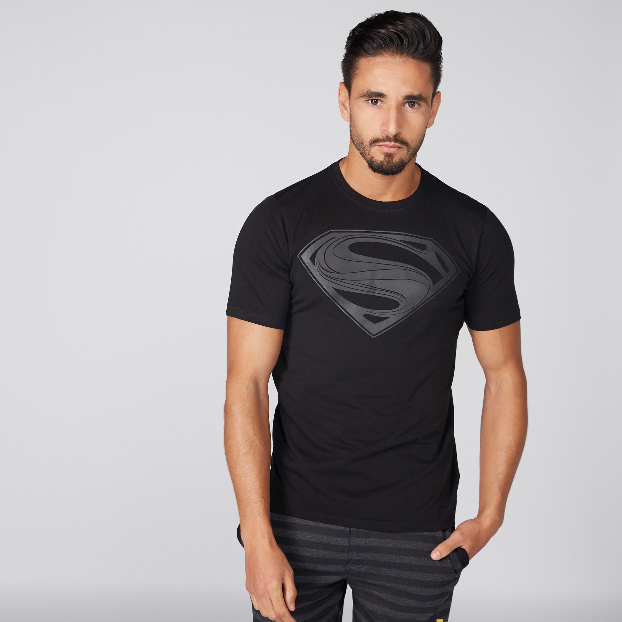 Superman Print T-Shirt with Short Sleeves-men-clothing-tshirtsandpolos-tshirts-image-1