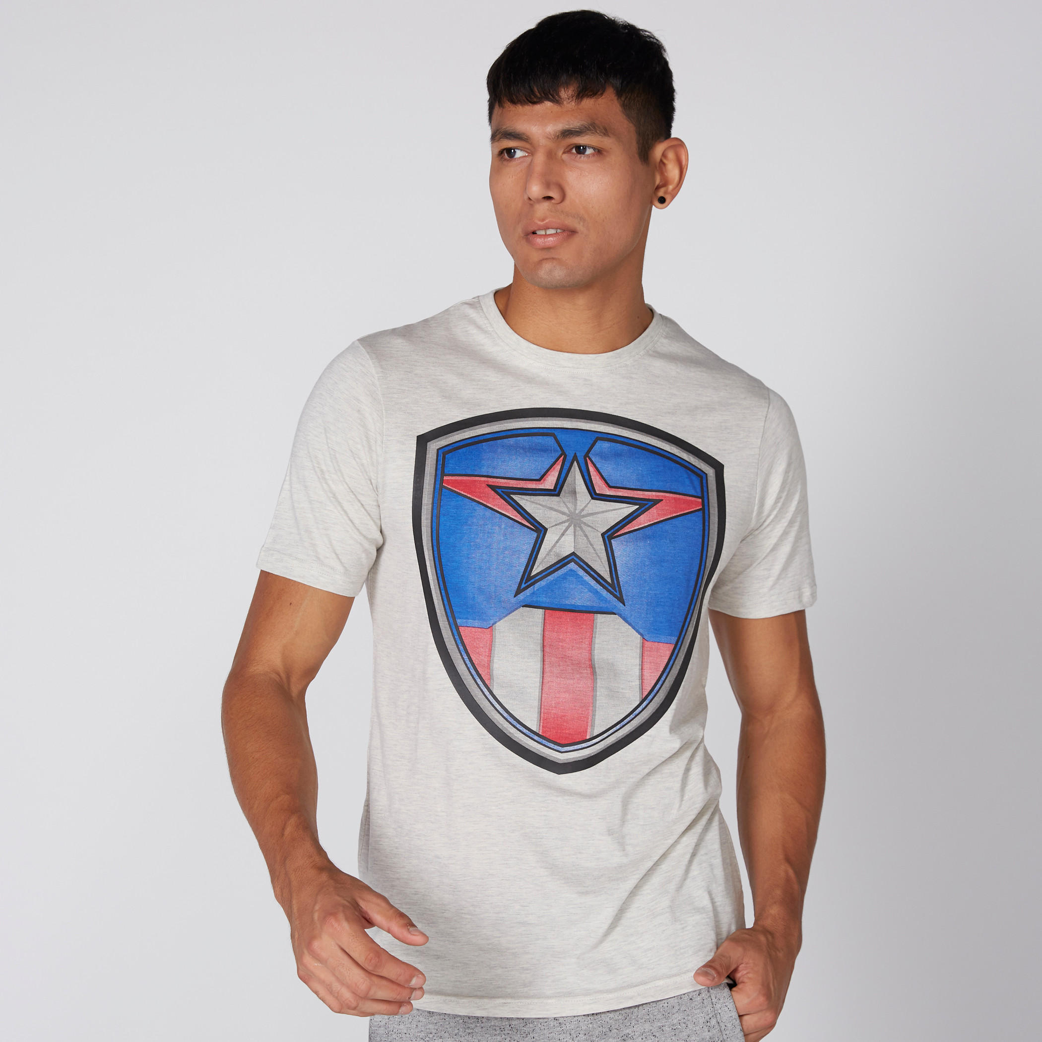 تيشيرت بأكمام قصيرة وطبعات كابتن أمريكا-men-clothing-tshirtsandpolos-tshirts-image-1
