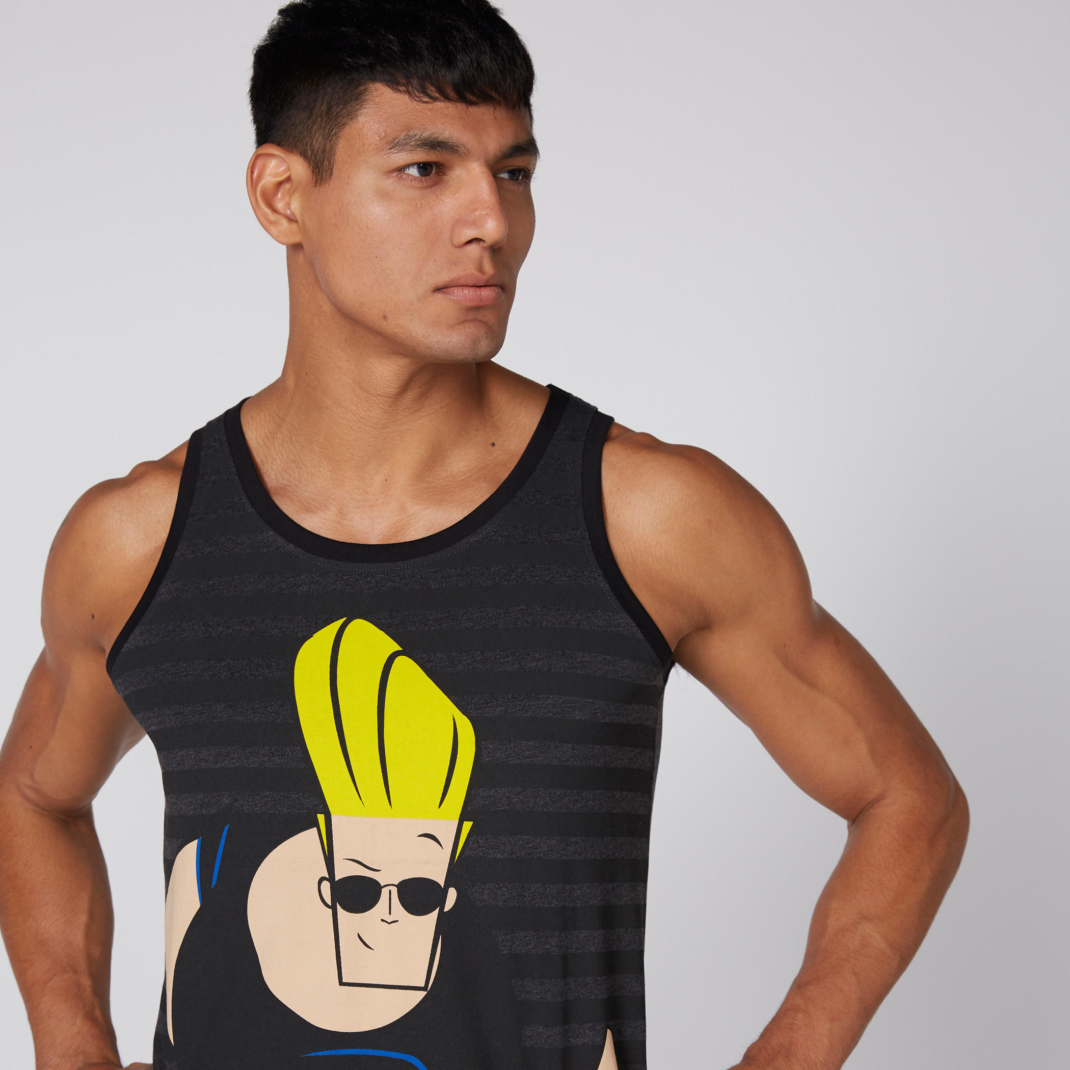 Johnny Bravo Printed Round Neck T-Shirt-men-clothing-tshirtsandpolos-tshirts-image-1