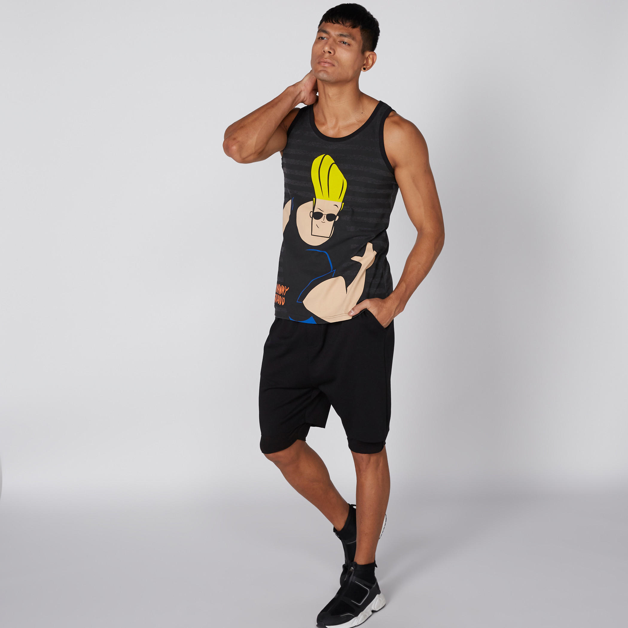 Johnny Bravo Printed Round Neck T-Shirt-men-clothing-tshirtsandpolos-tshirts-image-4