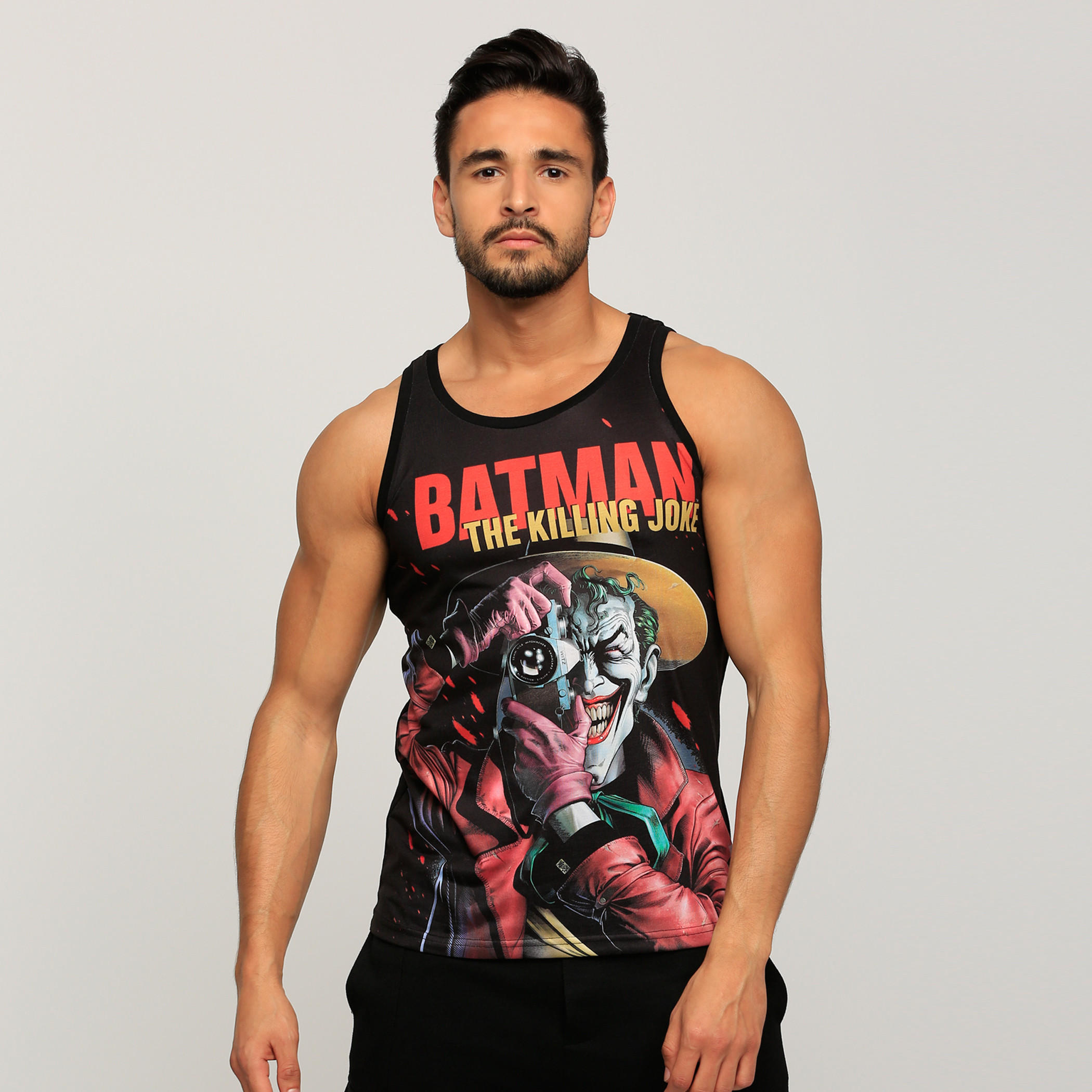 تيشيرت دون أكمام بياقة مستديرة وطبعات باتمان-men-clothing-tshirtsandpolos-tshirts-image-1