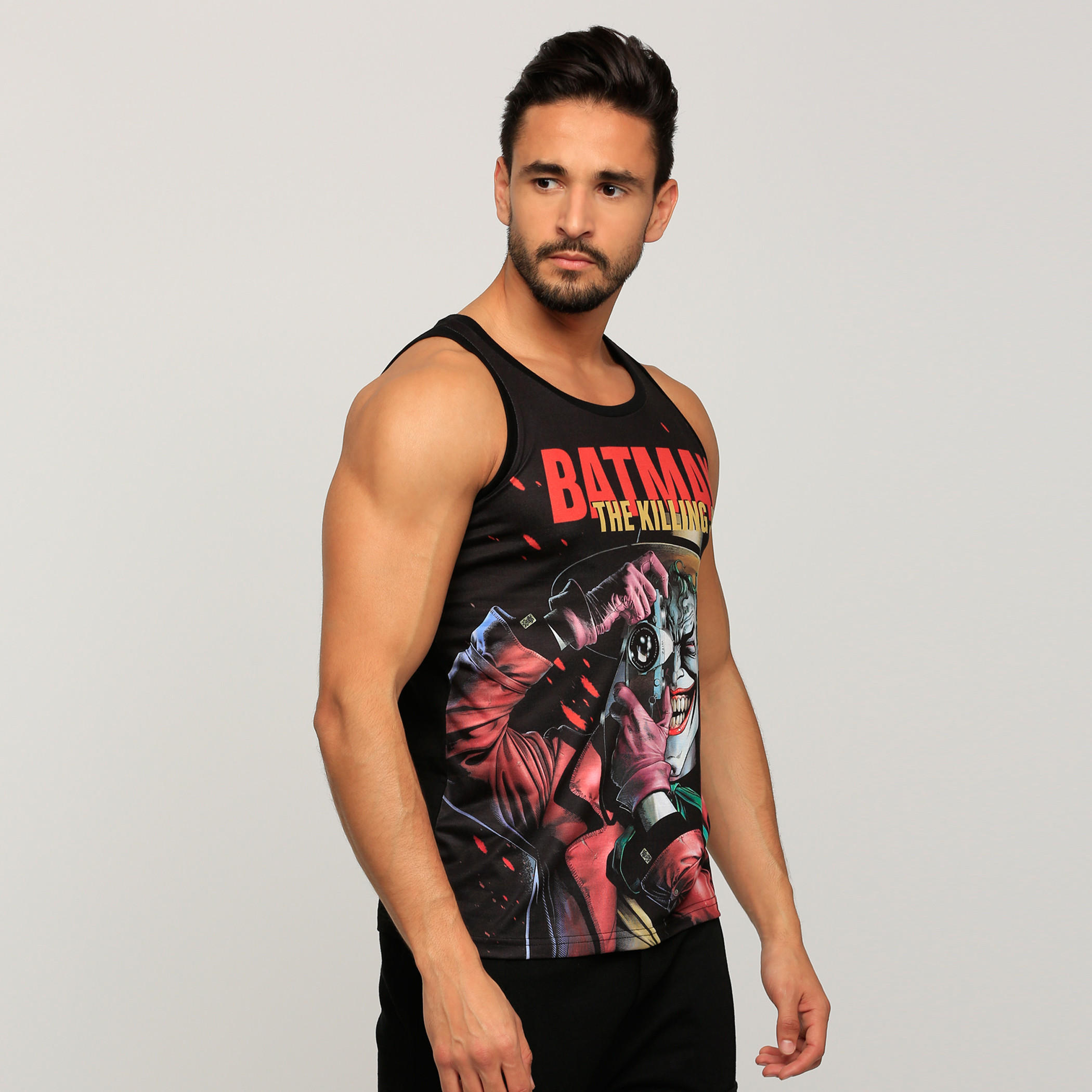 تيشيرت دون أكمام بياقة مستديرة وطبعات باتمان-men-clothing-tshirtsandpolos-tshirts-image-3