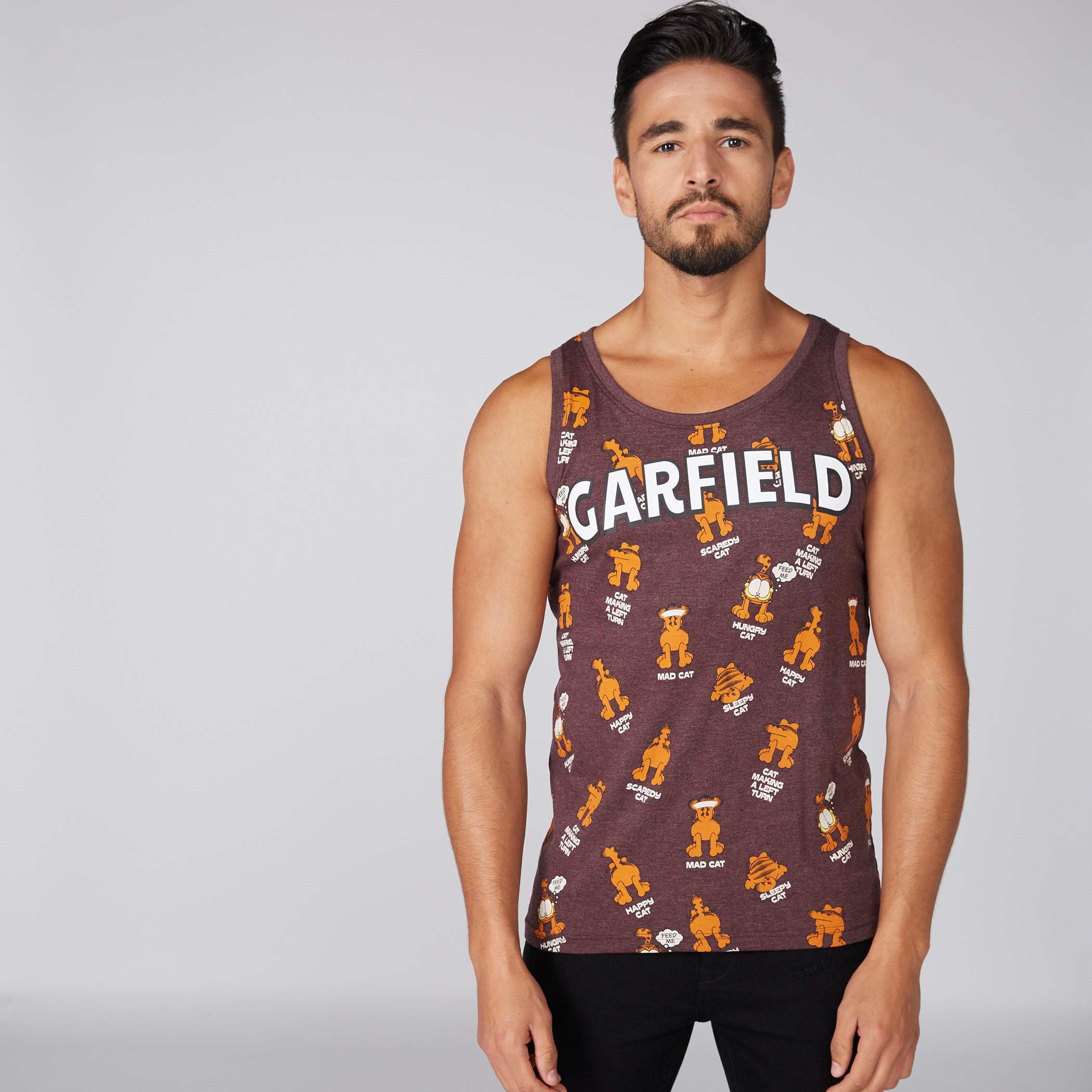 Garfield Print Sleeveless Vest-men-clothing-tshirtsandpolos-vests-image-1