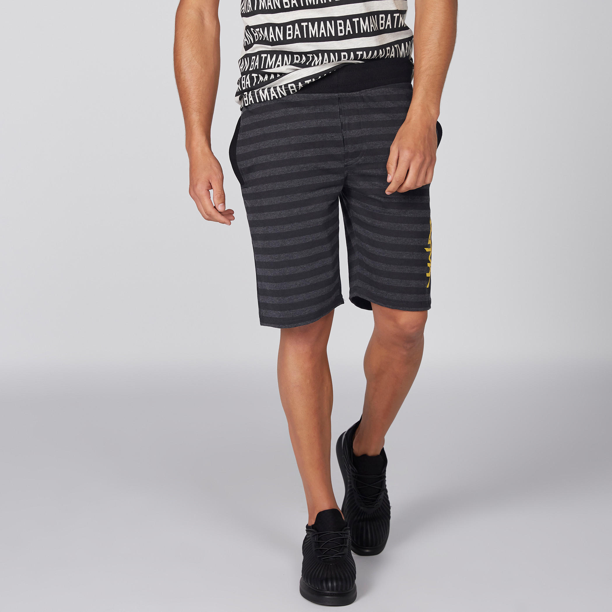 Striped Shorts with Elasticised Waistband-men-clothing-bottoms-shorts-image-1