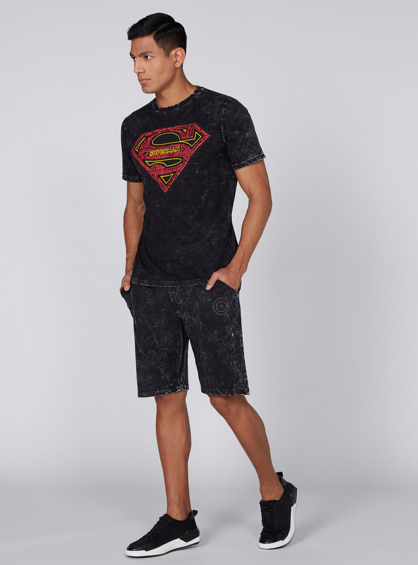 شورت بخصر مطّاطي وطبعات كابتن أمريكا-men-clothing-bottoms-shorts-image-1