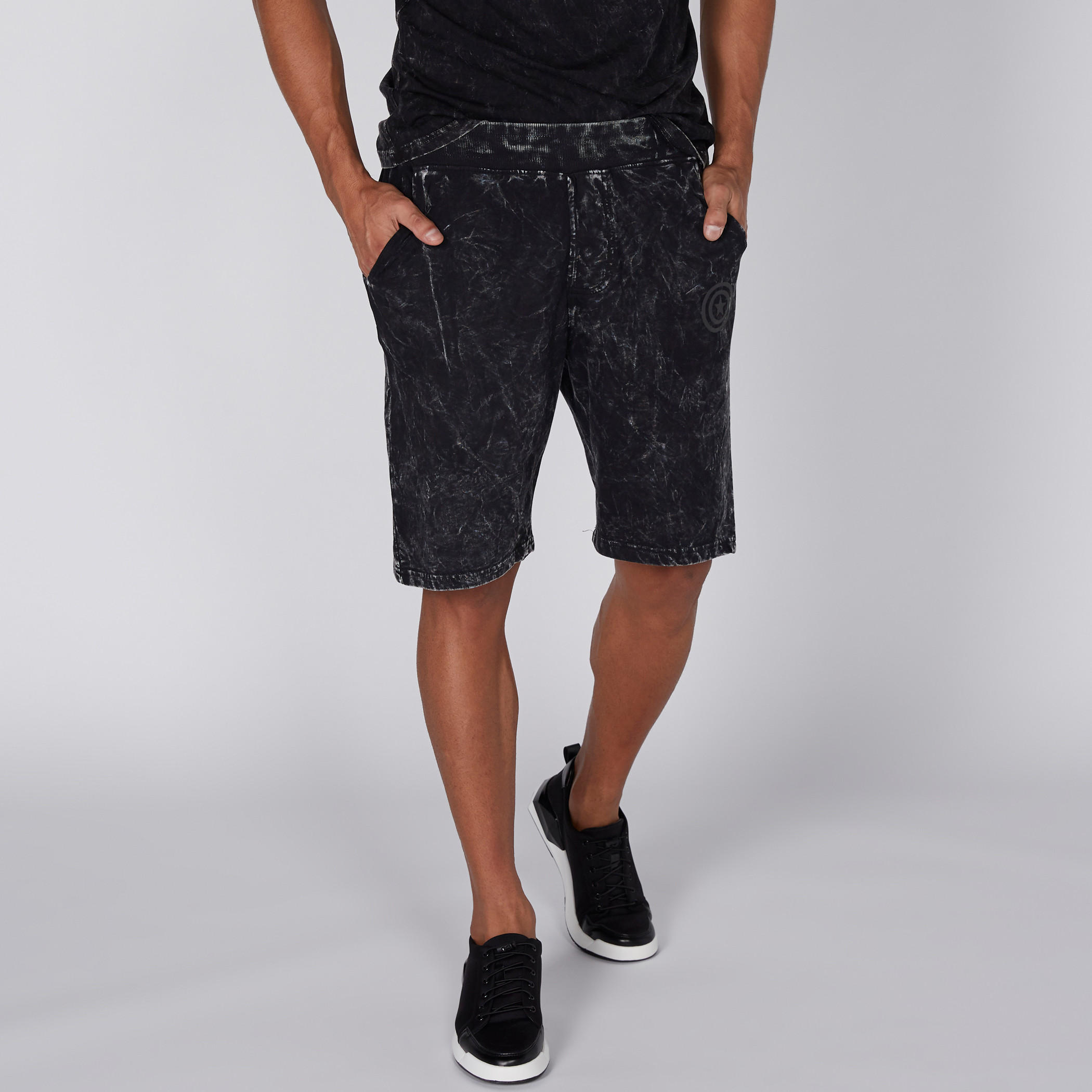 شورت بخصر مطّاطي وطبعات كابتن أمريكا-men-clothing-bottoms-shorts-image-2