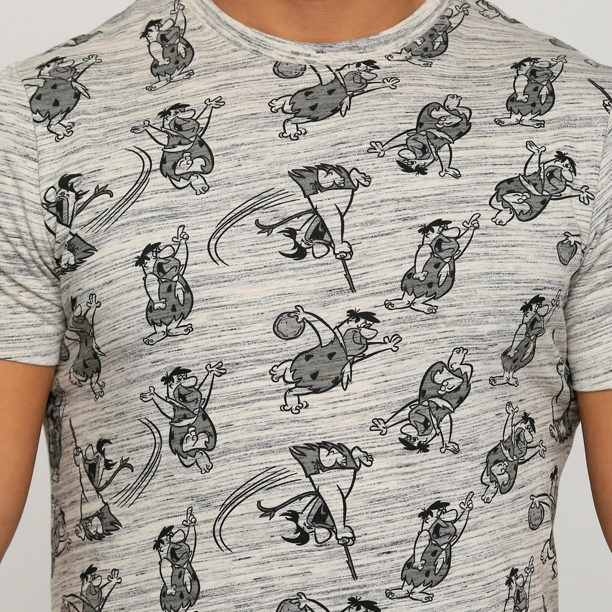 تيشيرت بياقة مستديرة وأكمام قصيرة بطبعات ذا فلينستونز-men-clothing-tshirtsandpolos-tshirts-image-4