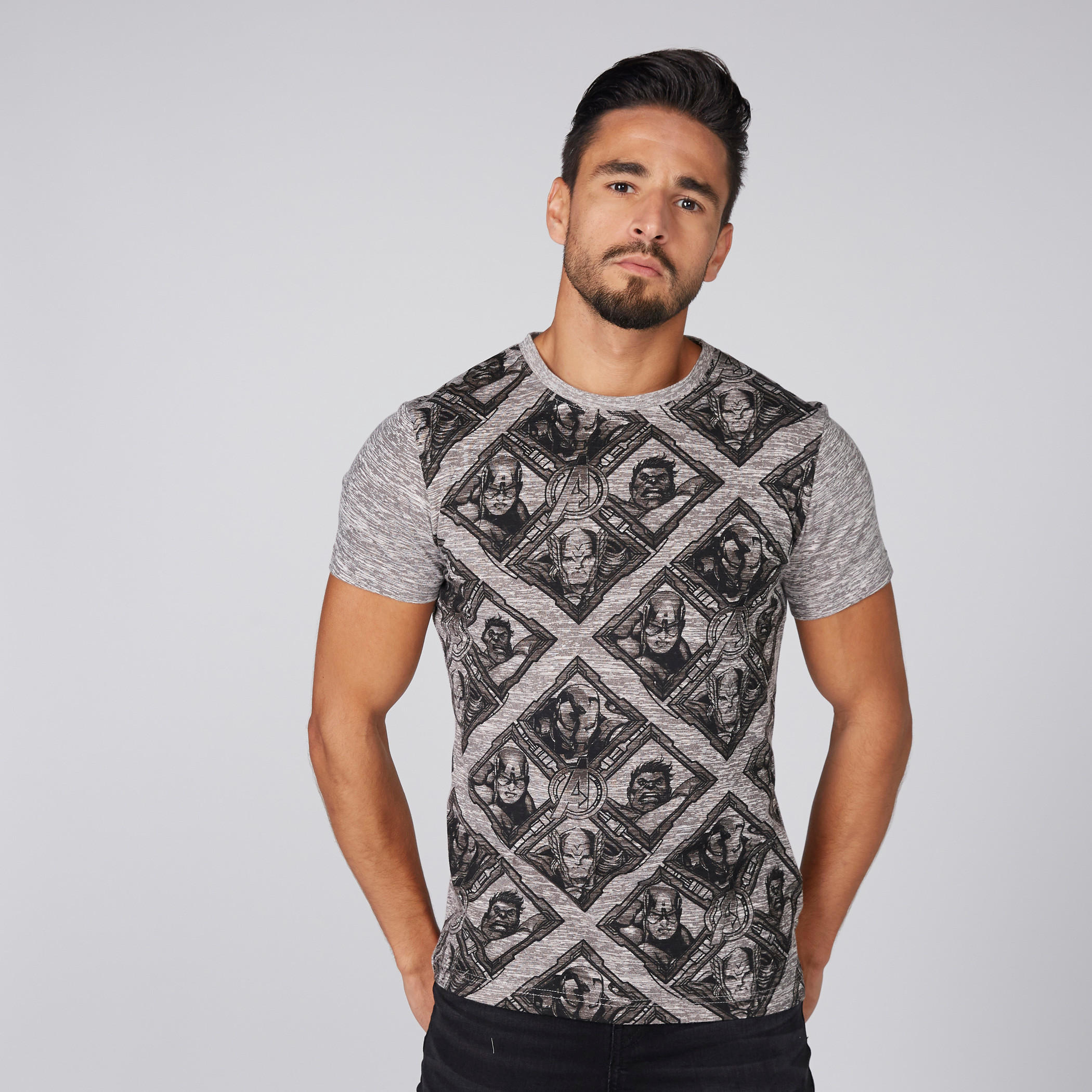 تيشيرت بأكمام قصيرة وطبعات أفينجرز-men-clothing-tshirtsandpolos-tshirts-image-1
