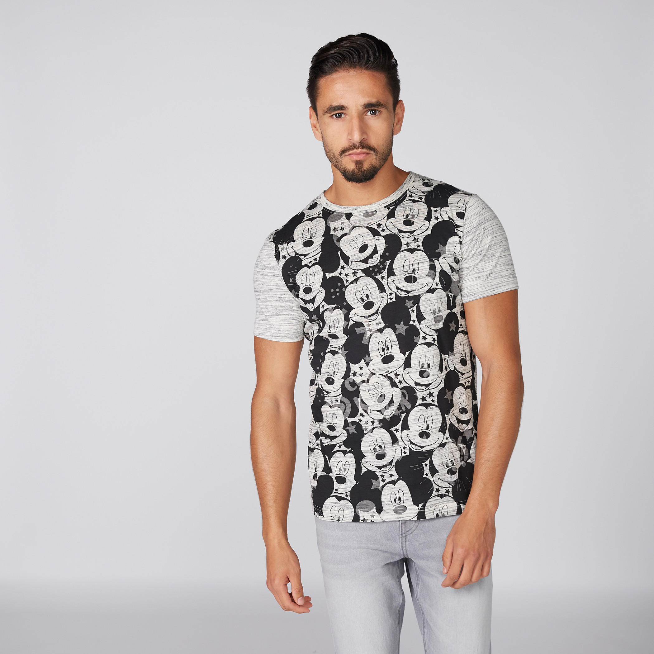 Mickey Mouse Printed T-Shirt with Round Neck and Short Sleeves-men-clothing-tshirtsandpolos-tshirts-image-1