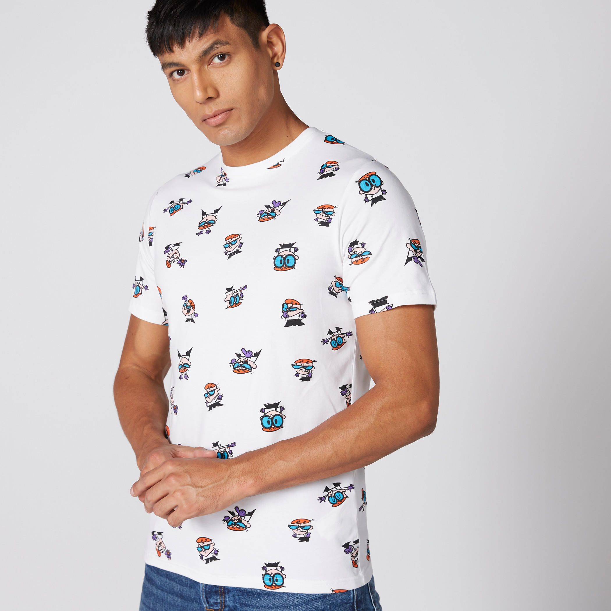 تيشيرت بطبعات وياقة مستديرة وأكمام قصيرة-men-clothing-tshirtsandpolos-tshirts-image-3