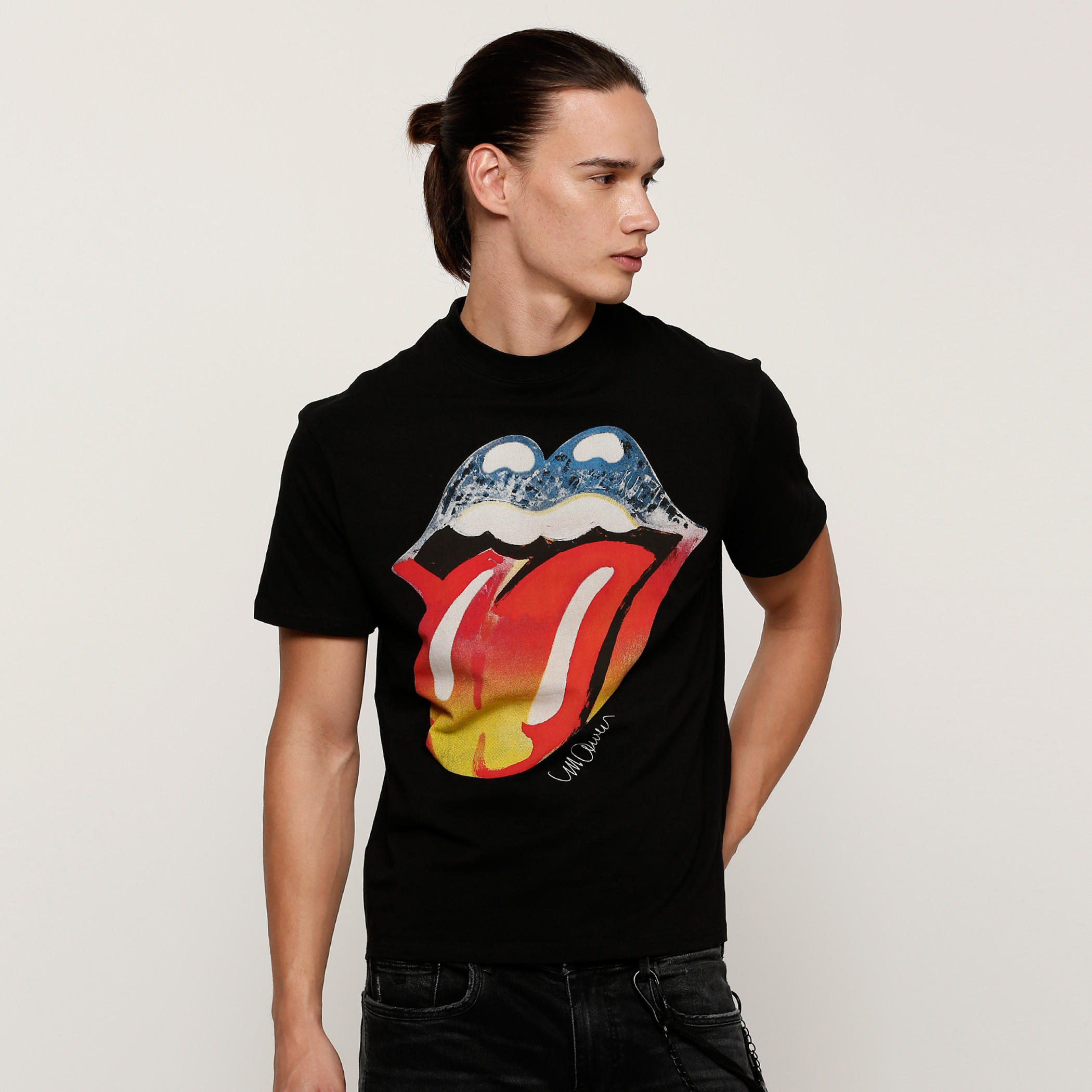 Official Sidney Maurer Rolling Stones Men's Printed T-Shirt with Round Neck and Short Sleeves-men-clothing-tshirtsandpolos-tshirts-image-1