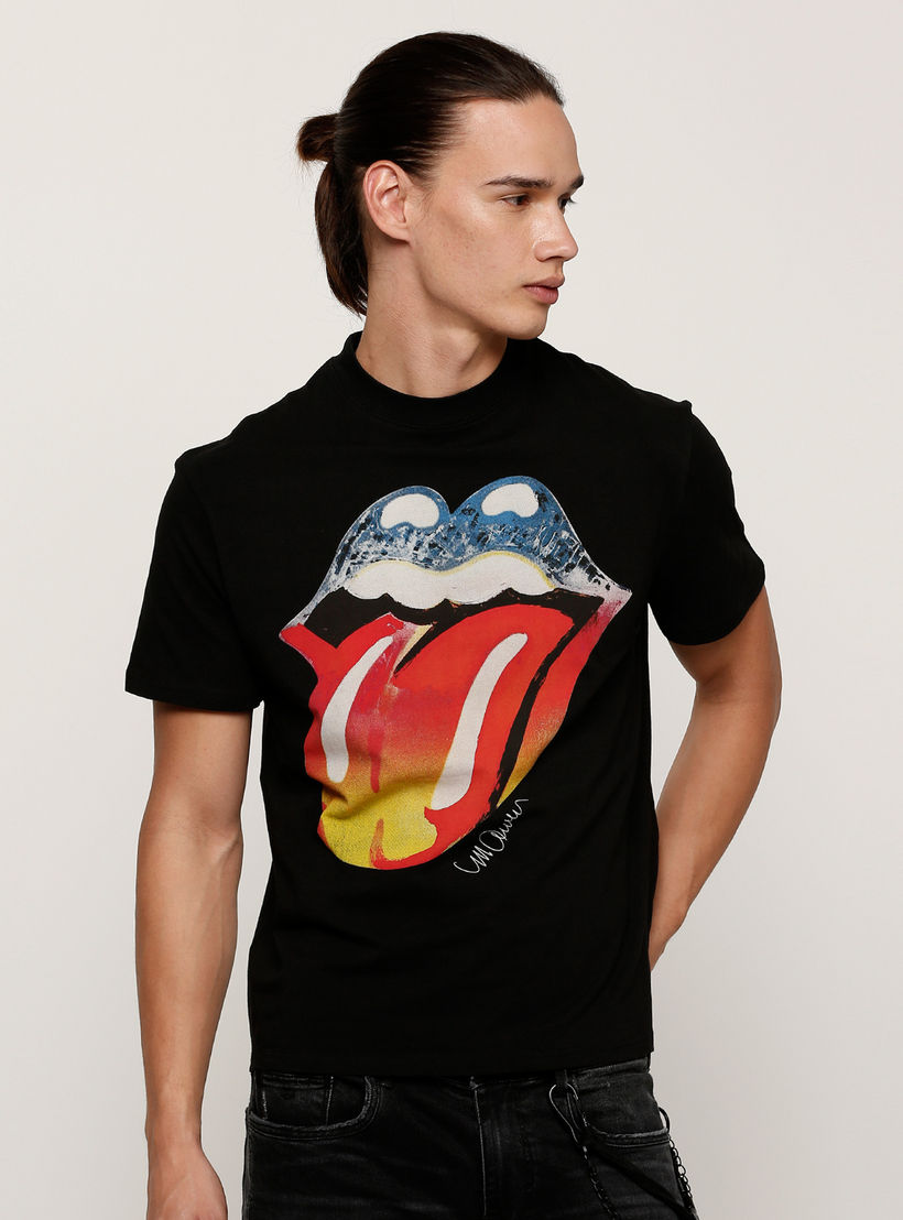 Official Sidney Maurer Rolling Stones Men's Printed T-Shirt with Round Neck and Short Sleeves-men-clothing-tshirtsandpolos-tshirts-image-1